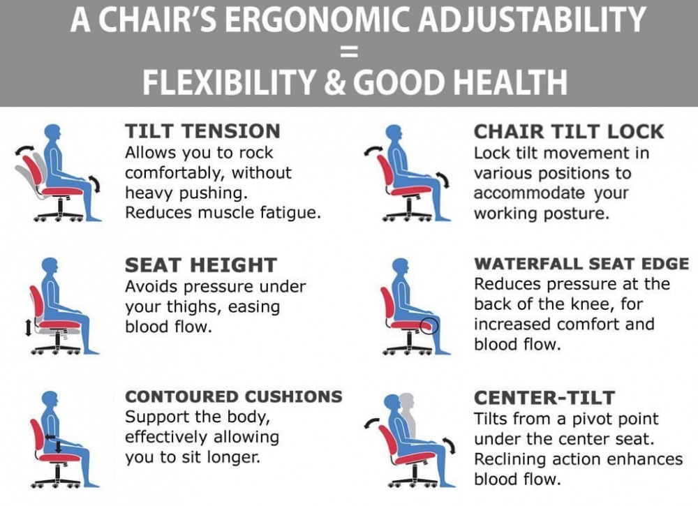 Executive desk chairs ergonomic features