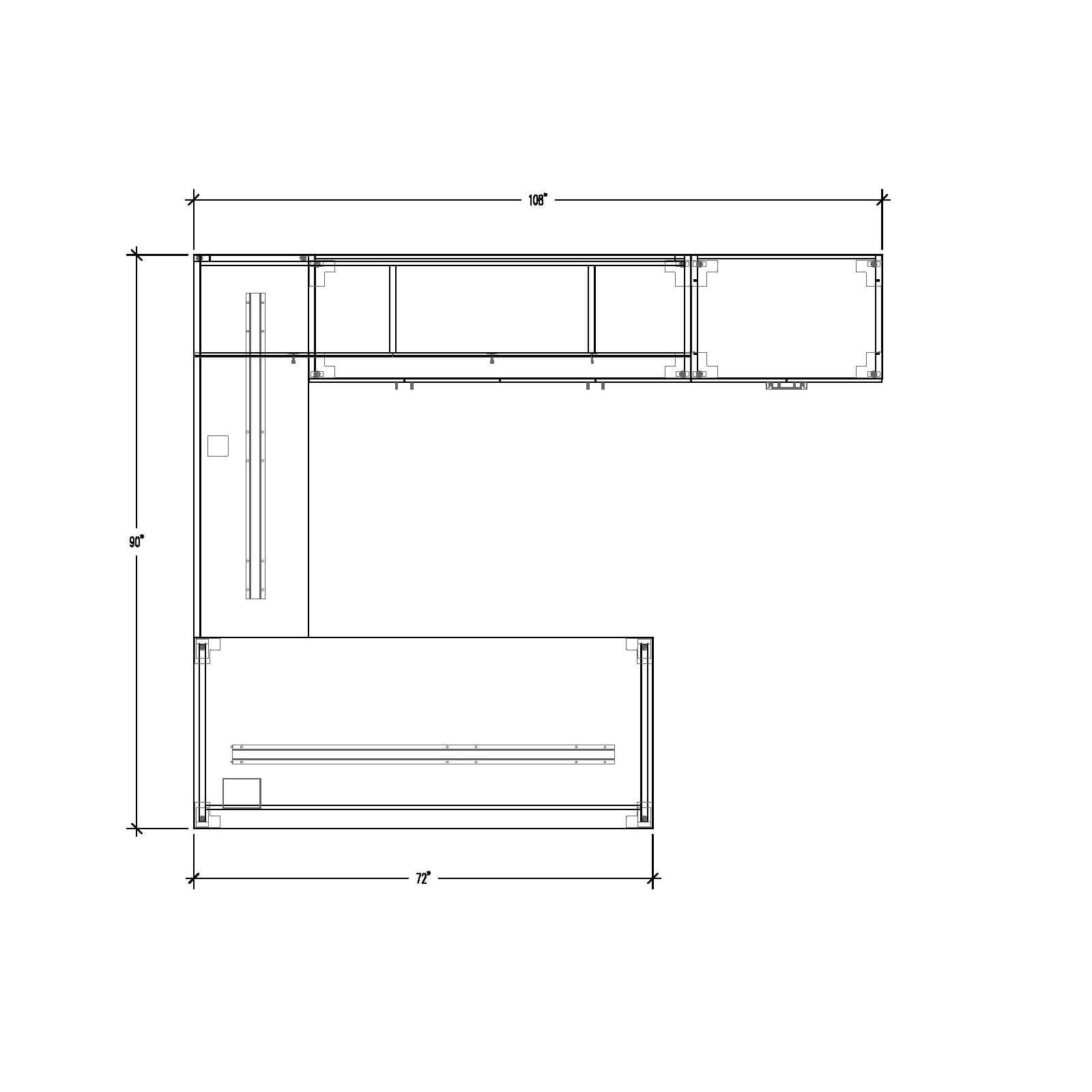 Executive office desks layout 2d