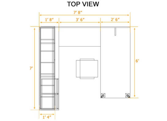 Executive office furniture top view dimensions Executive office furniture top view dimensions