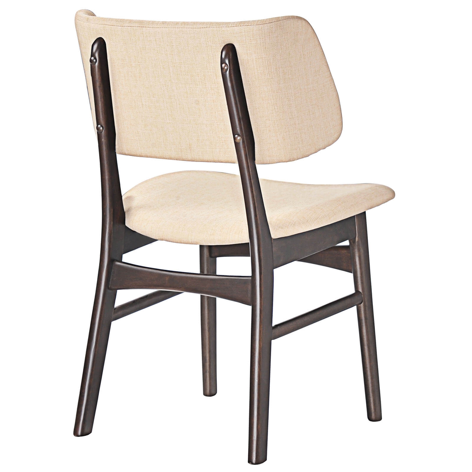 Fabric dining chair back view
