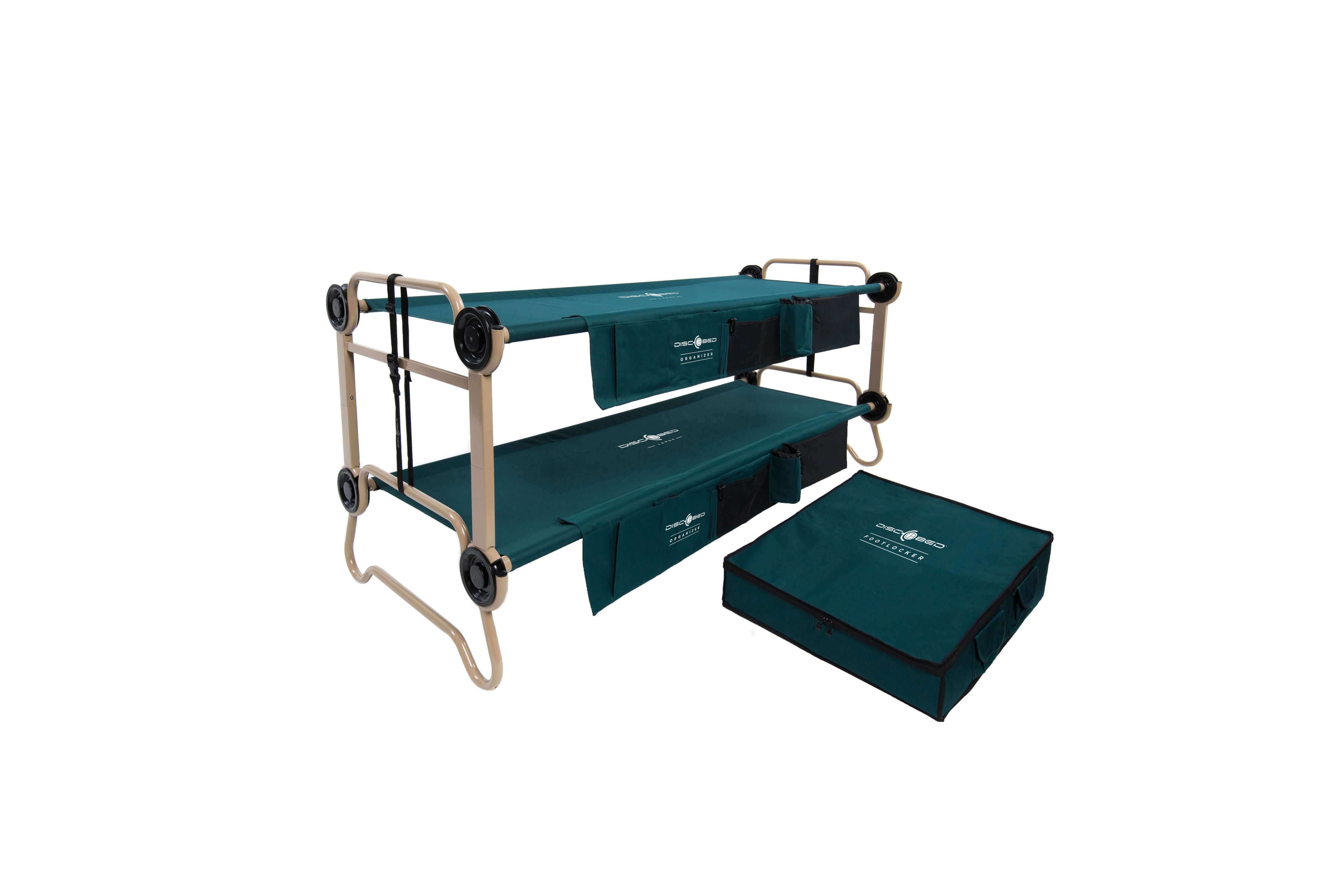 Folding camping bed front view