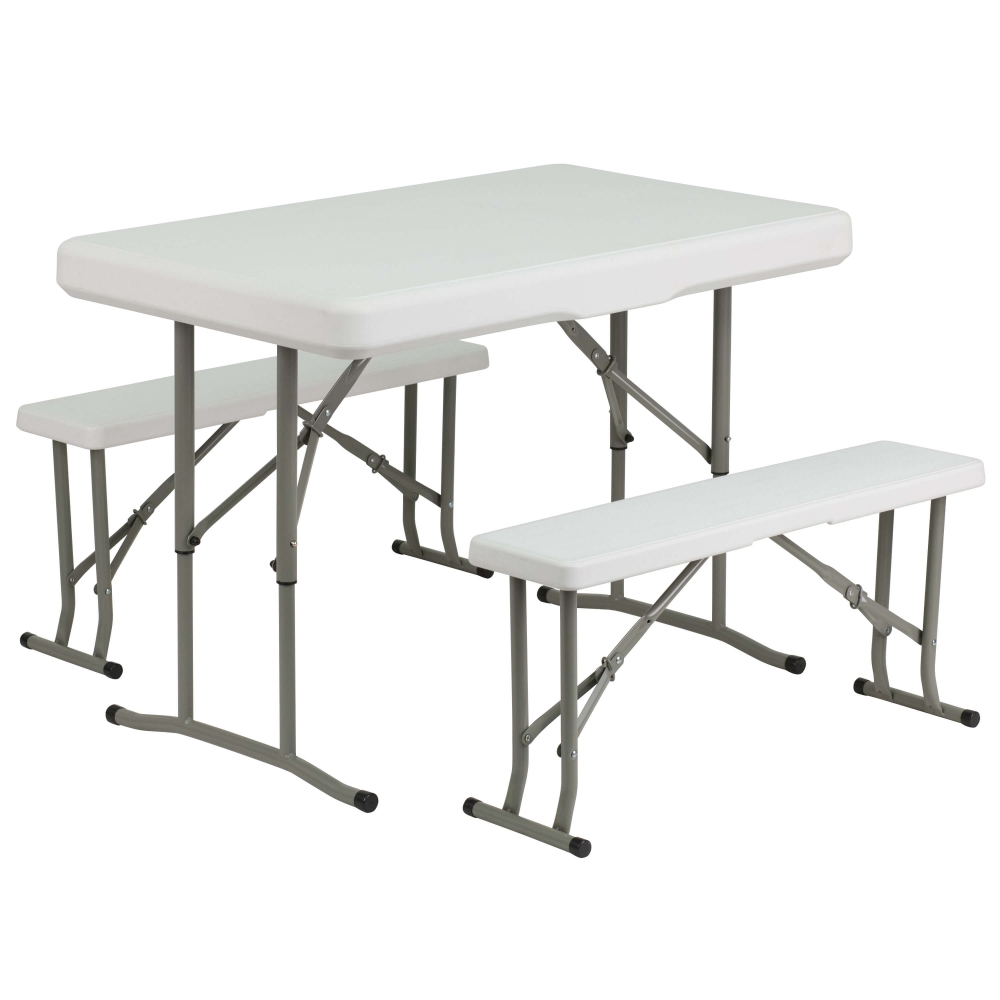 plastic folding table and chairs set