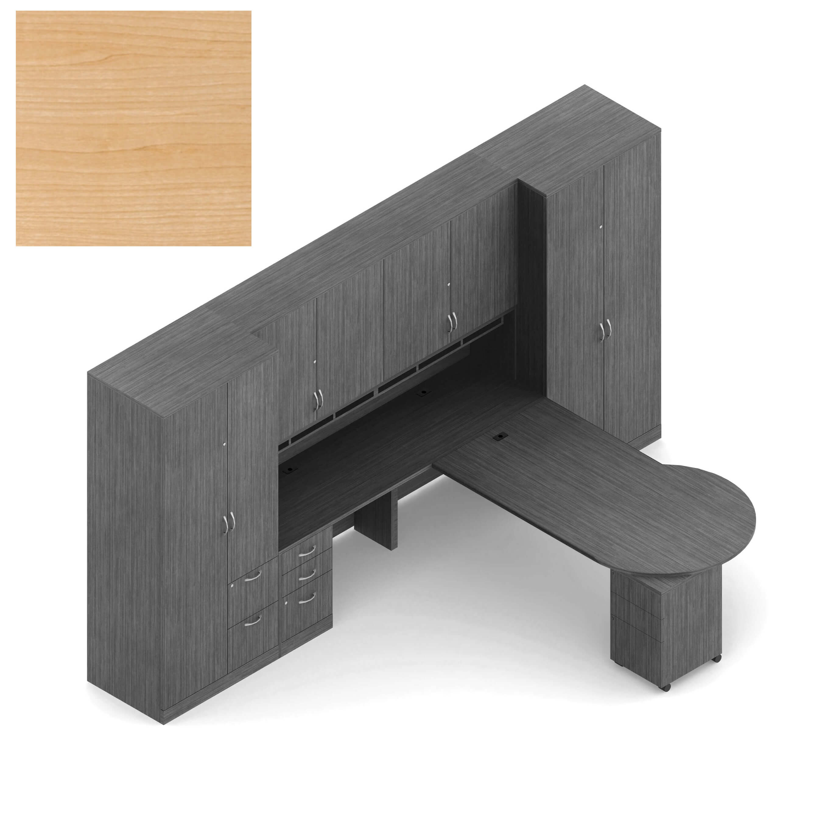 Global office furniture desk CUB ZRA502 CMB R OLG
