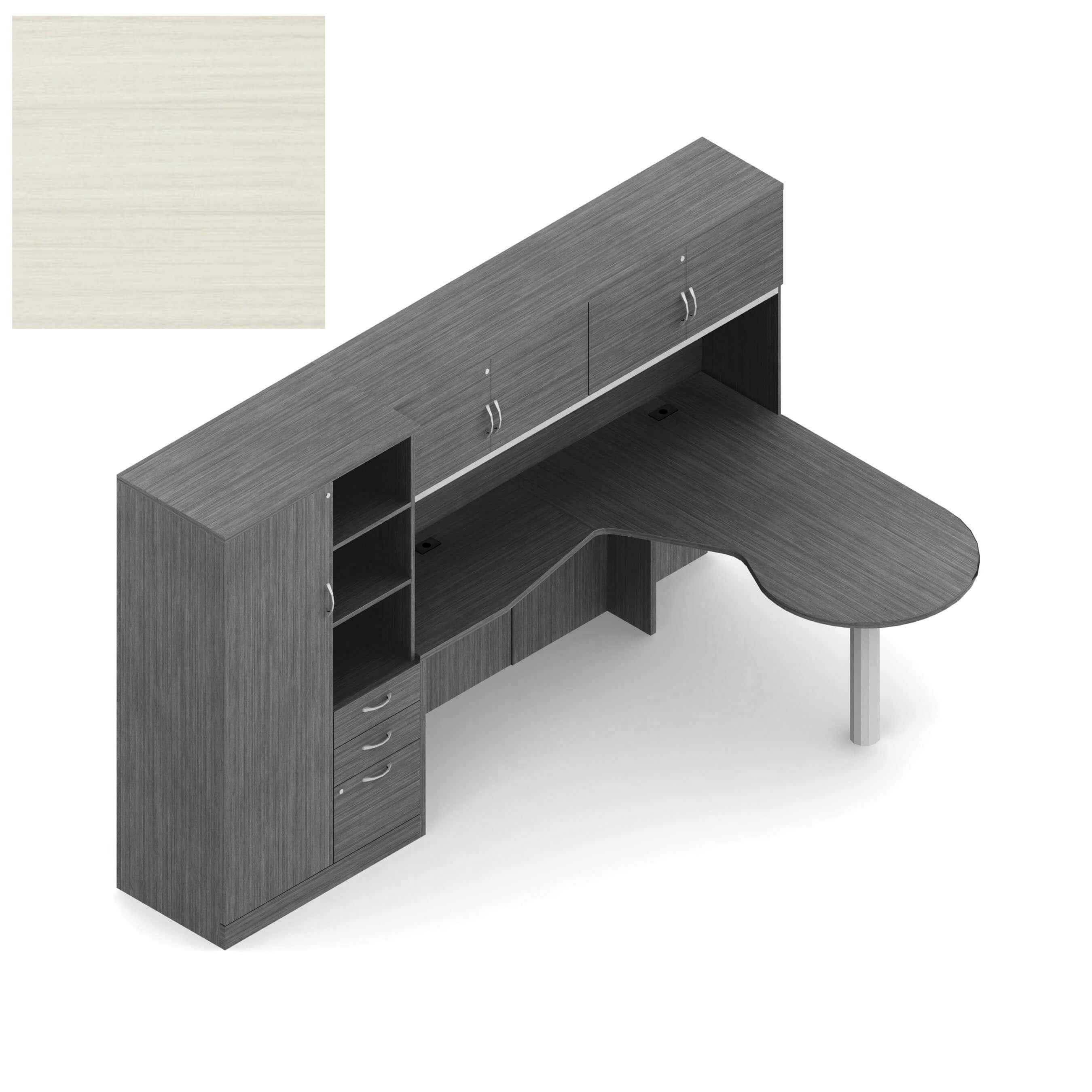 Global office furniture desks CUB ZRA507 WHC R OLG