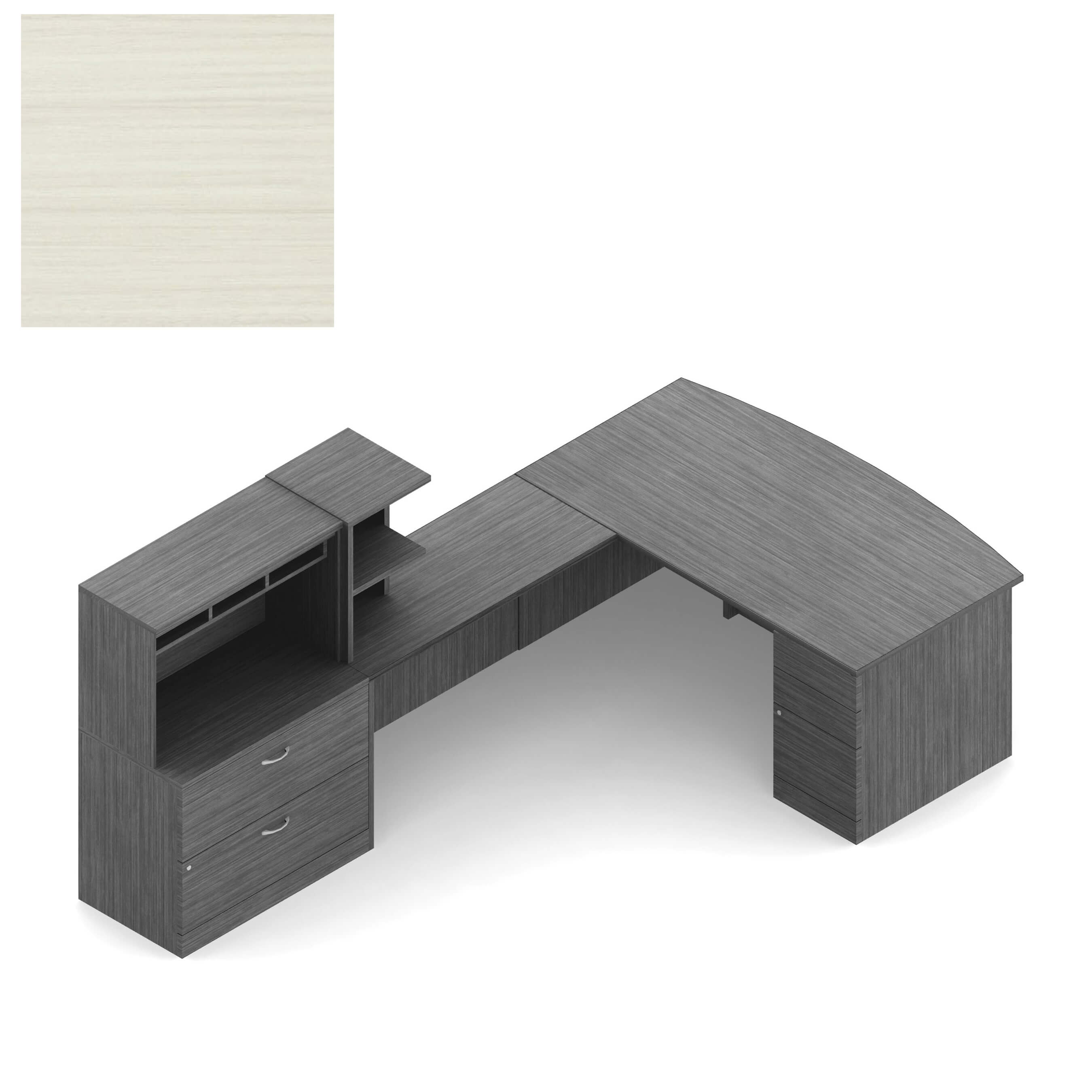 Global office furniture desks CUB ZRA510 WHC R OLG