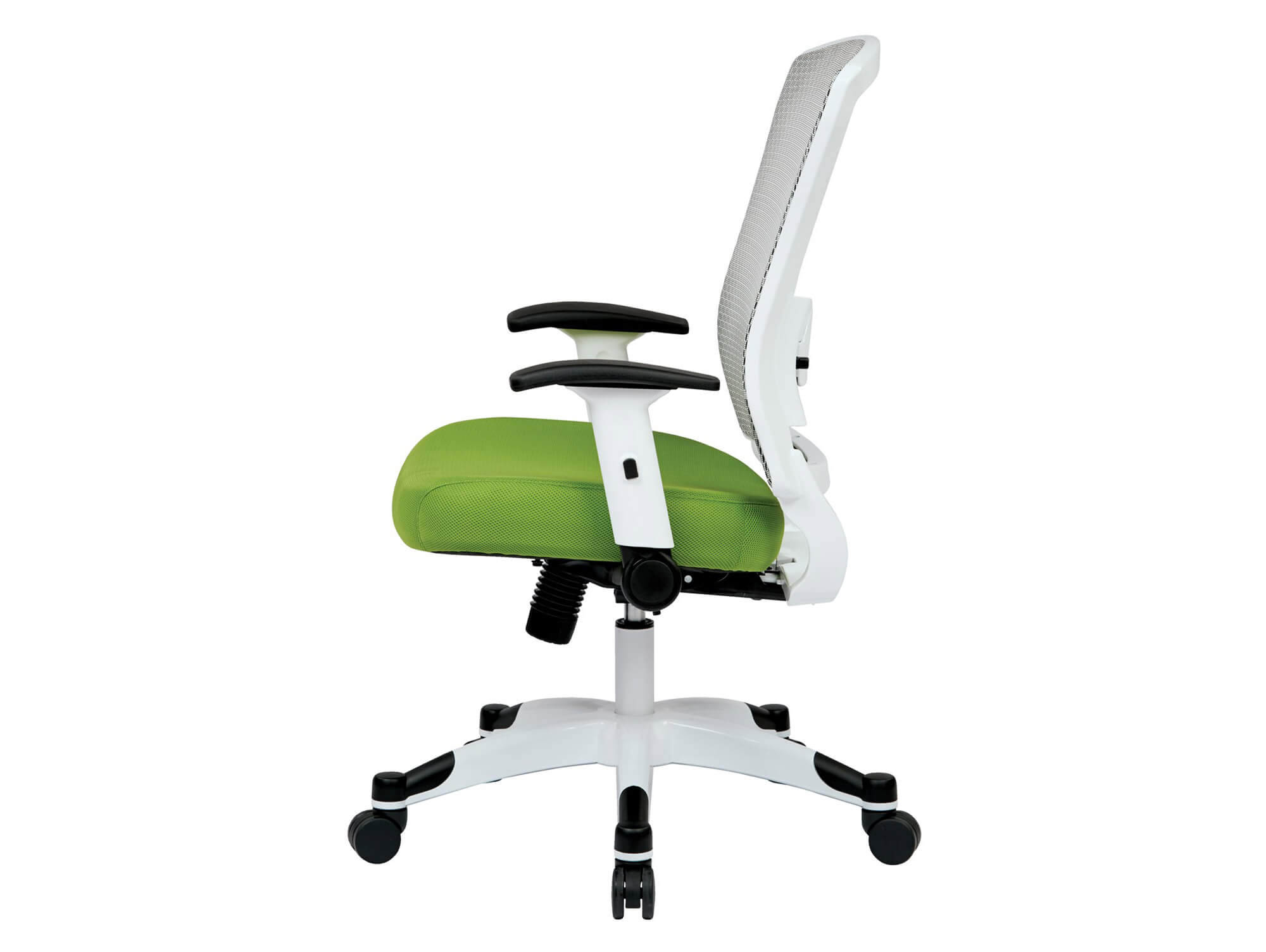 Green office chair side 1
