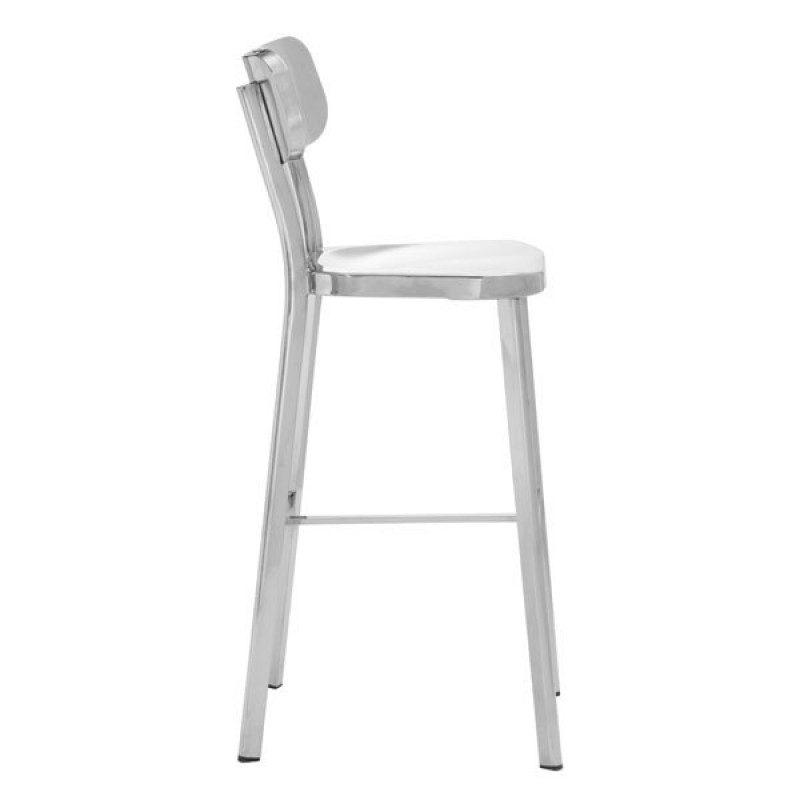 High stools with back side view
