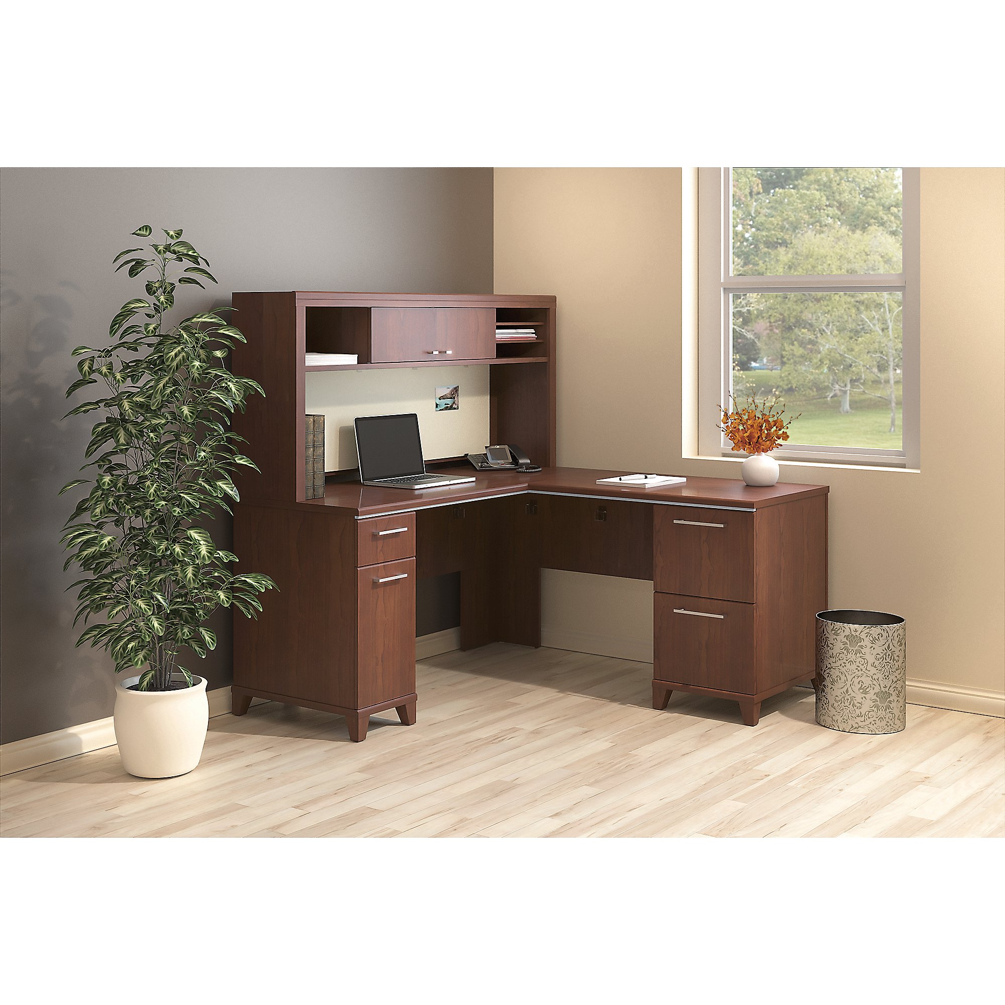 Home office furniture l shaped desk with drawers environmental 2 1