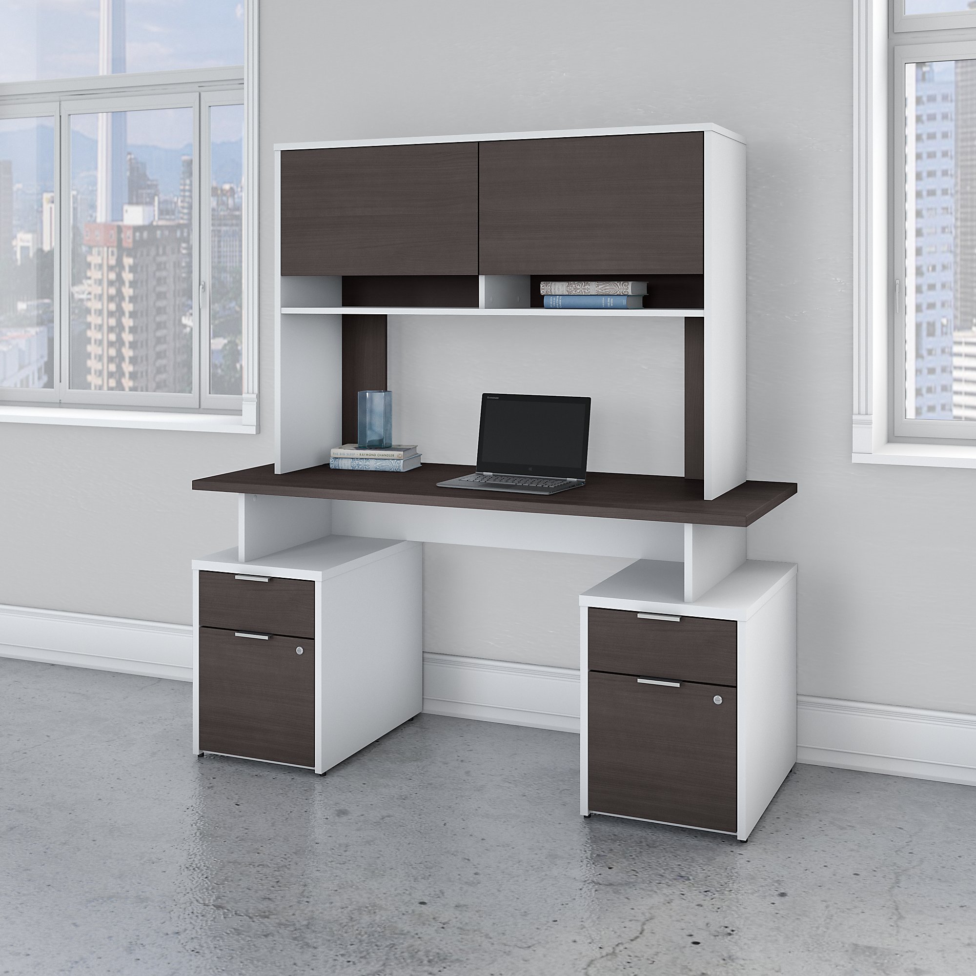 Home office furniture with hutch 4 drawers environmental