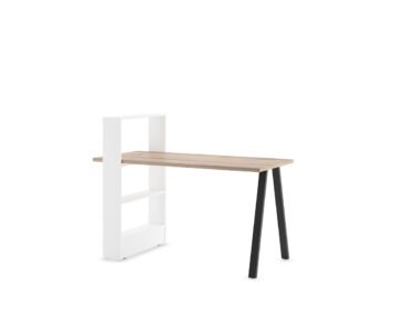 Desk bookcase var wht