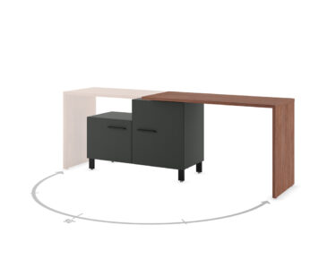 Desk folding top act blk
