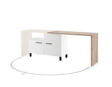 Desk folding top act wht