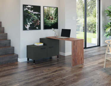 Desk folding top scn blk