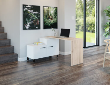 Desk folding top scn wht