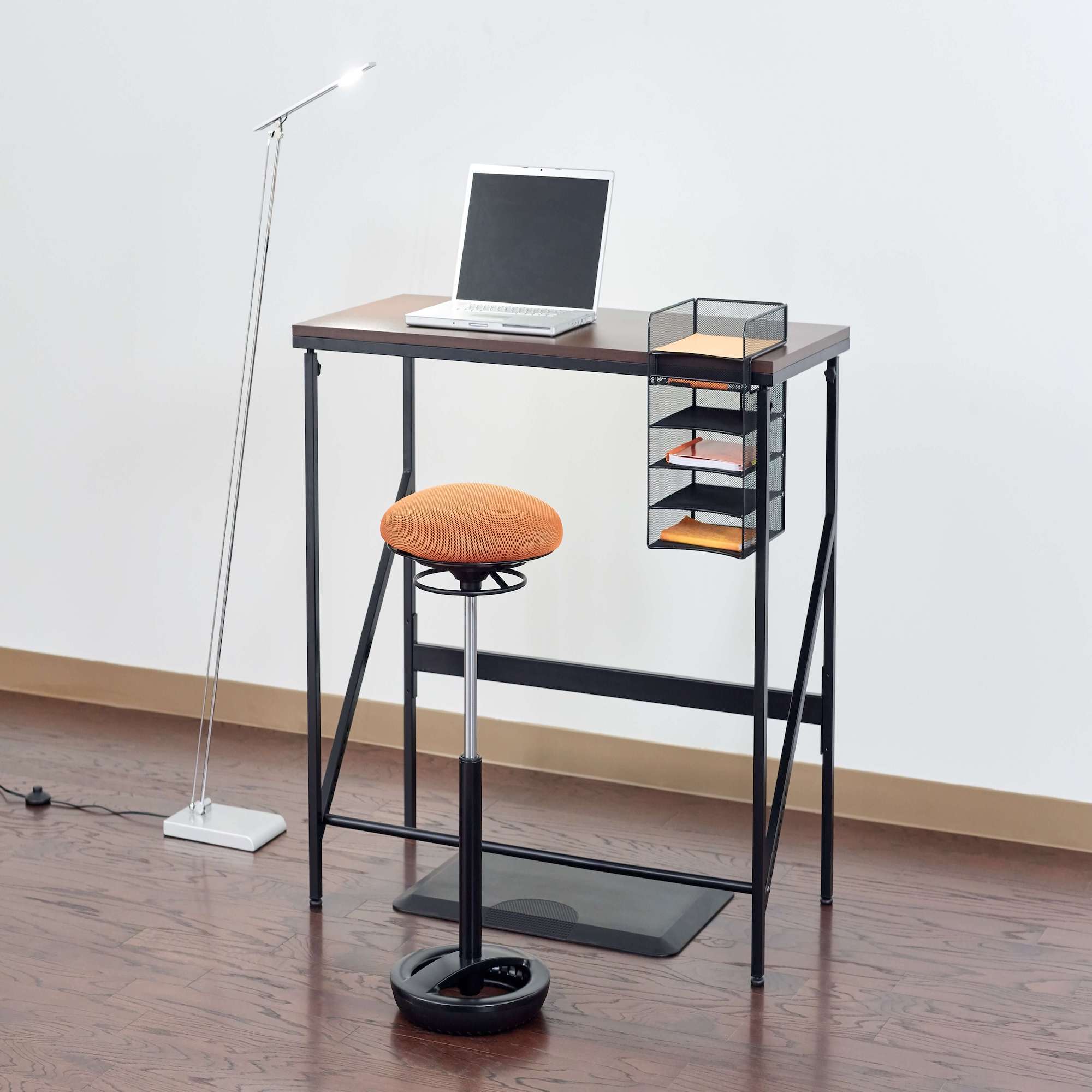 Home office desk height adjustable wallnut1