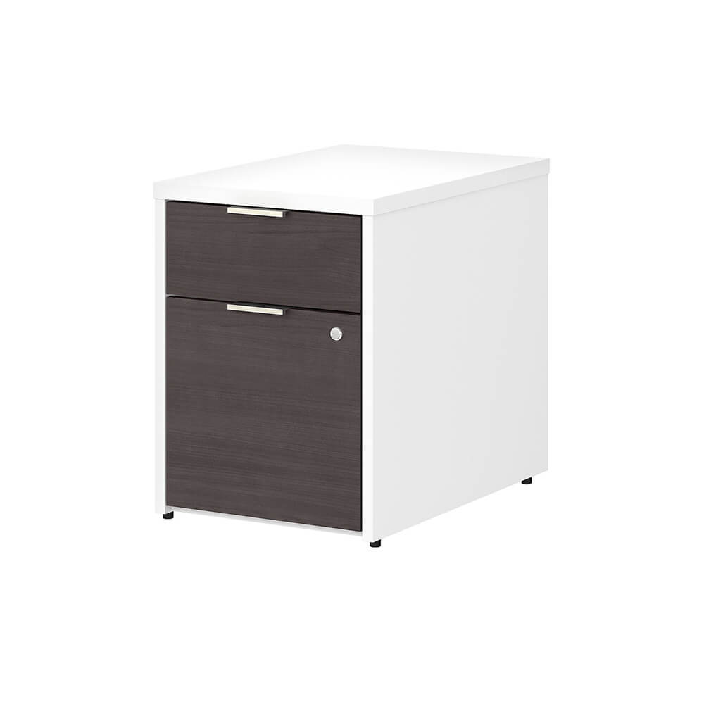 2-Drawer Narrow File Cabinet with Seat