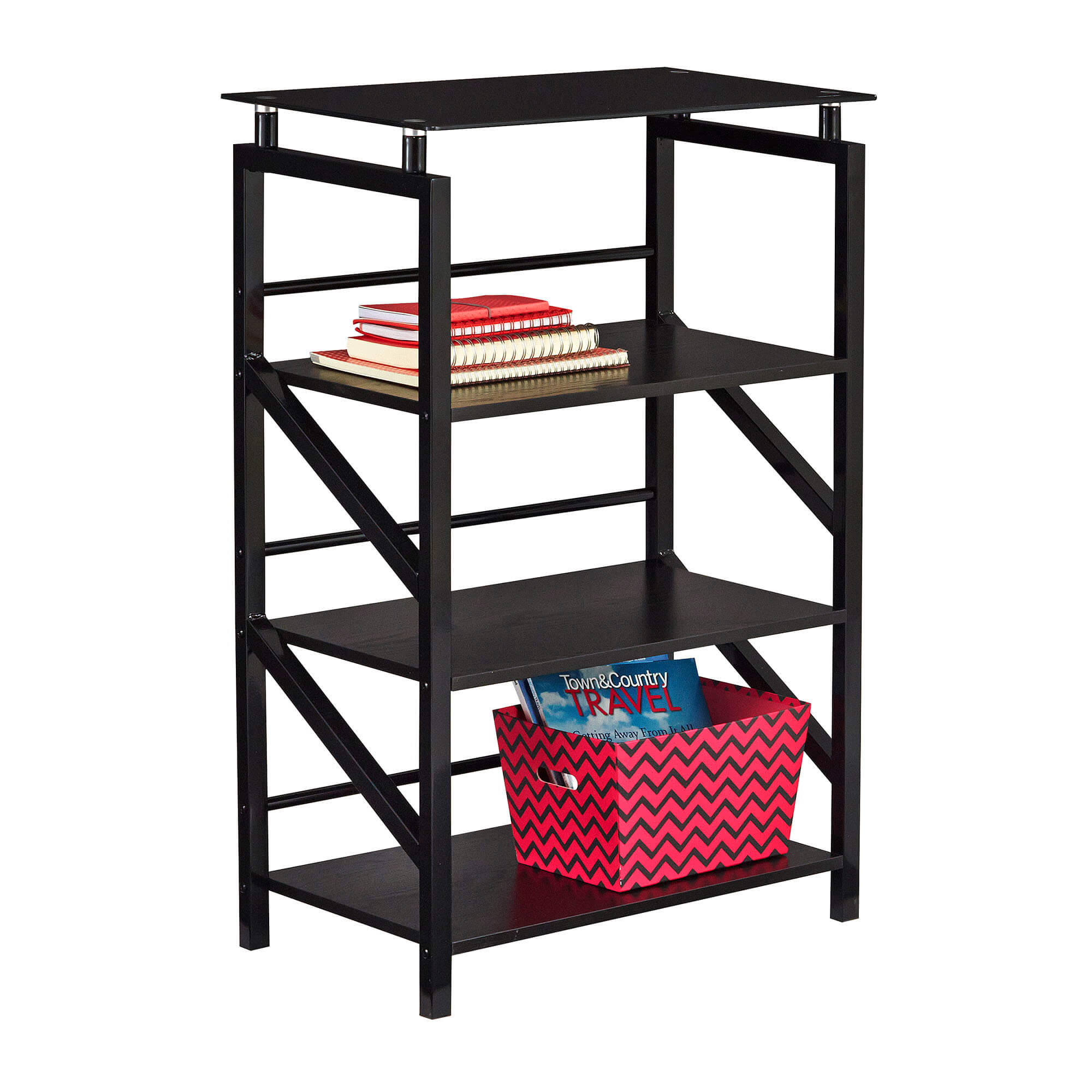 Home office storage ideas propped