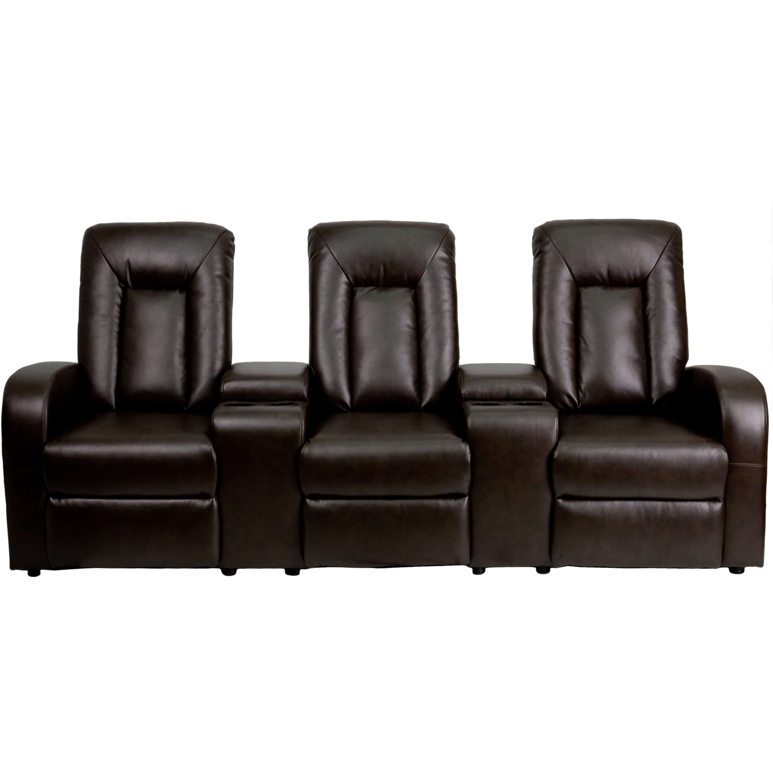 Poitier Leather Home Theater Seating, Leather Theatre Seating For Home