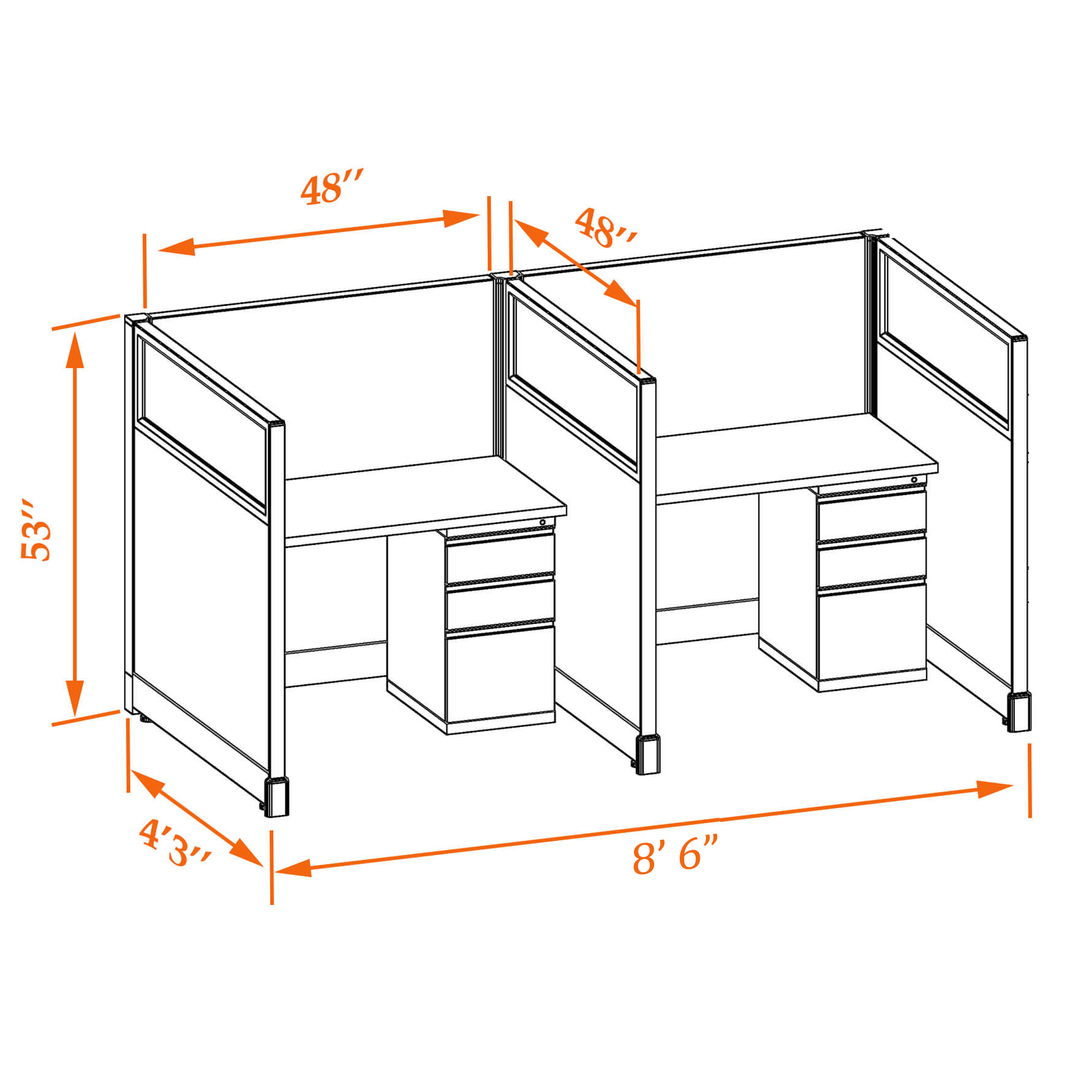 Hoteling workstations 53HGU 44 2PI