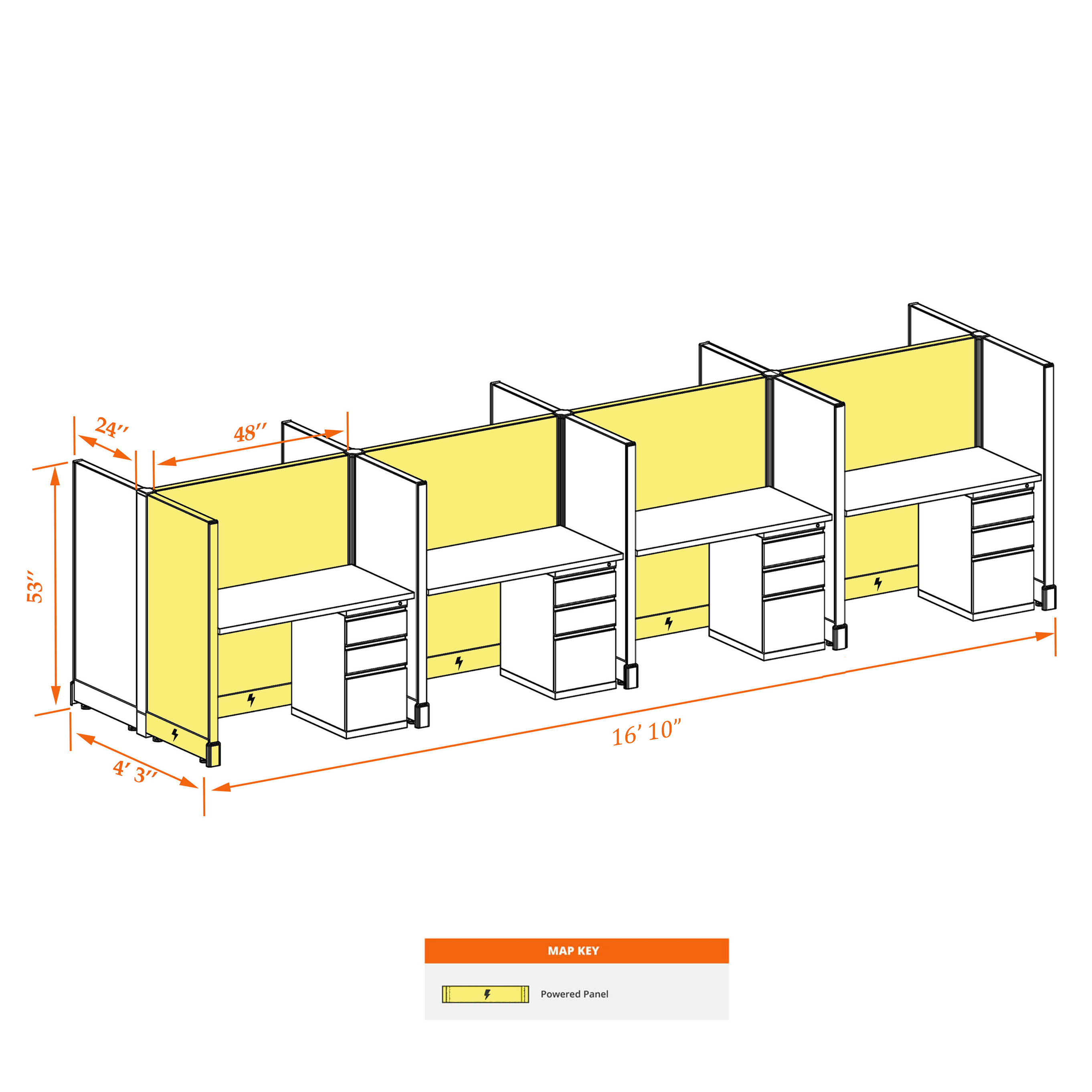 Hotelling station 53HP 24 8PC 1