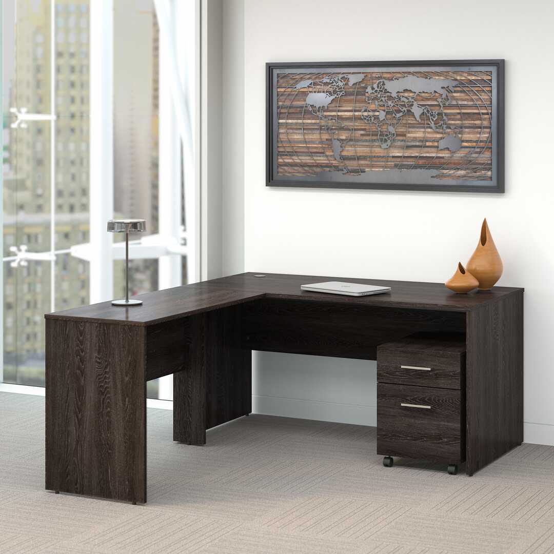 Leios l shaped desk small space 60w x 71d lifestyle