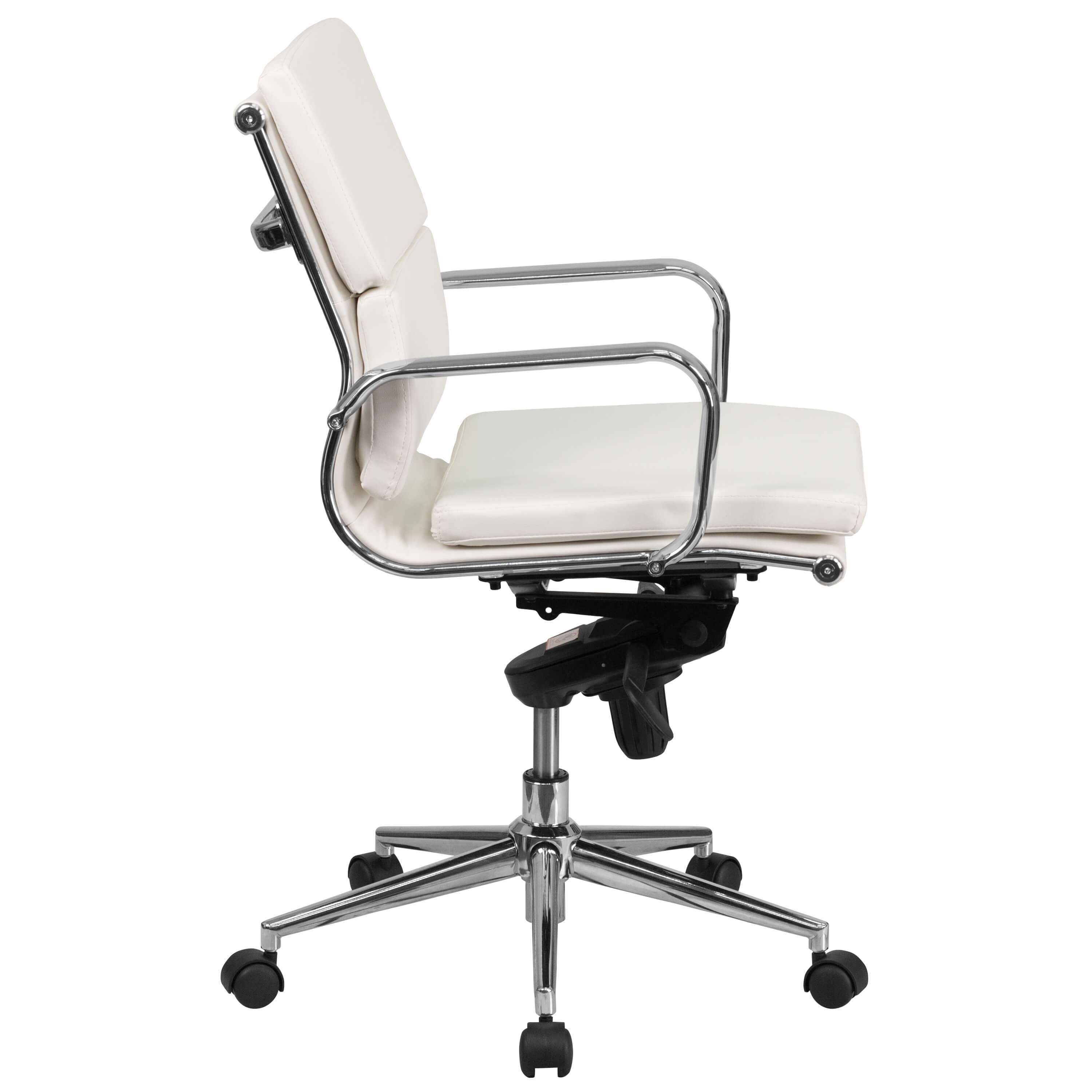 Queen Star Slim And Tall Leather Desk Chair Leather Desk Chair Side View