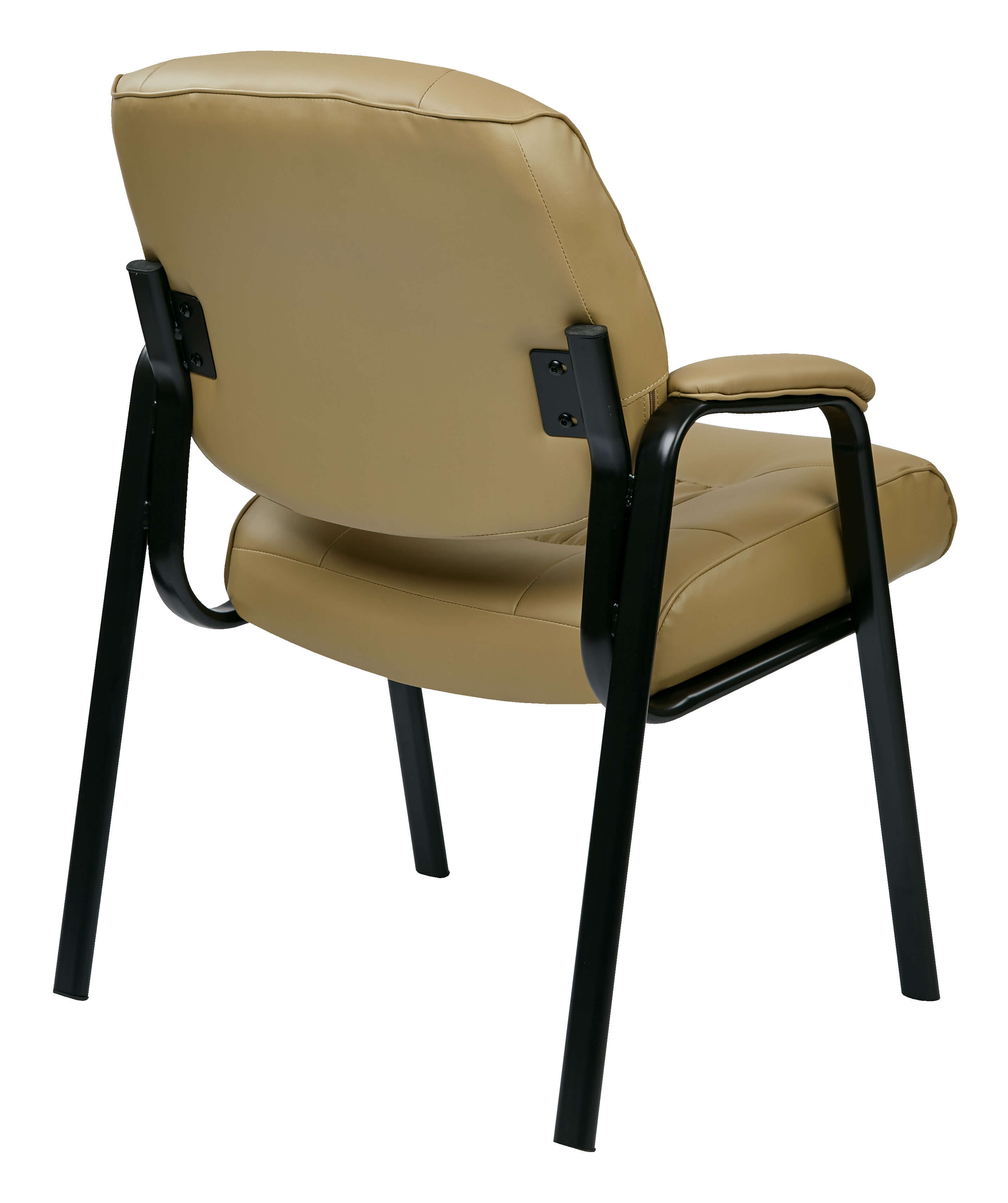 Leather office guest chairs back