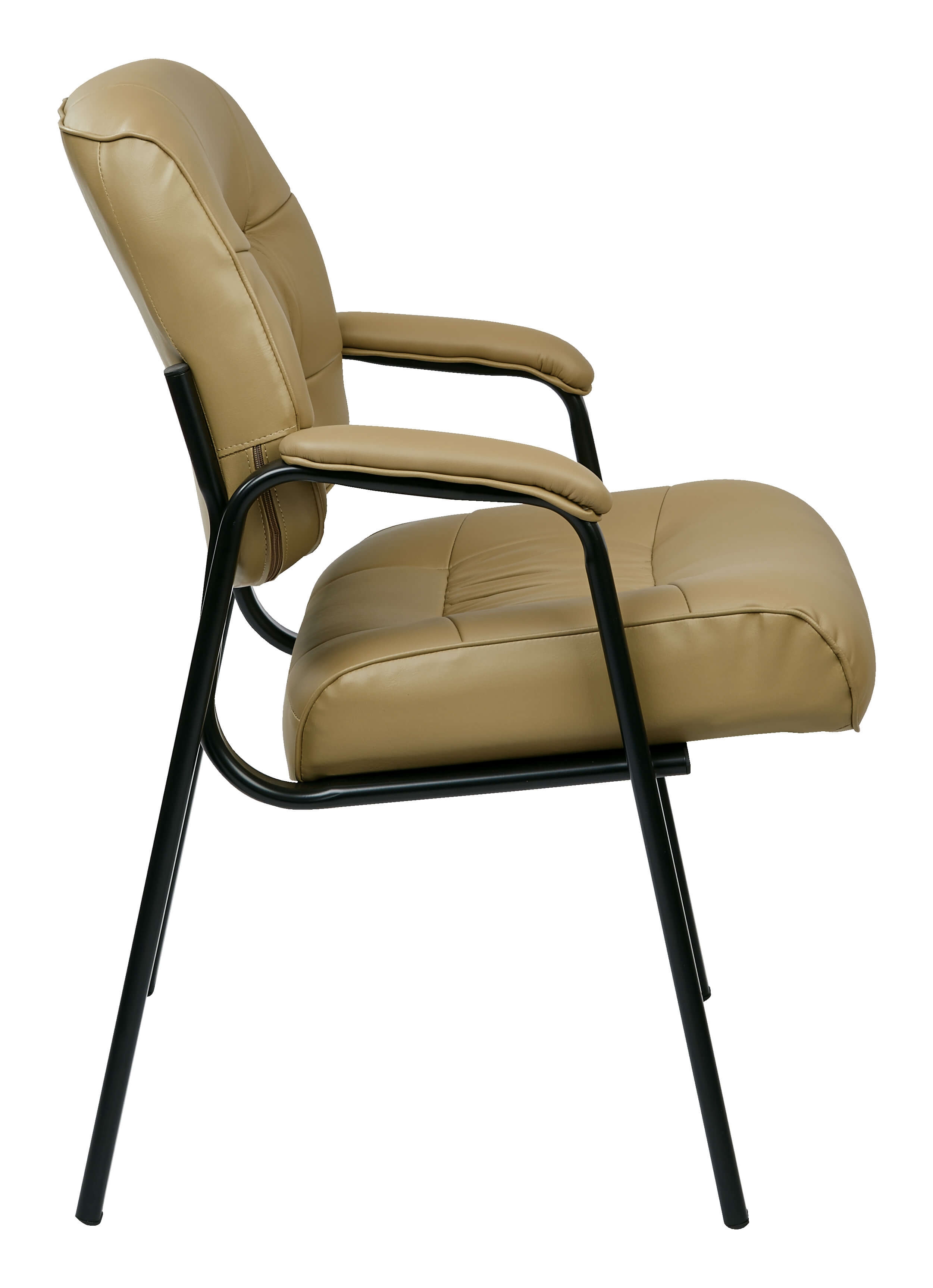Leather office guest chairs side