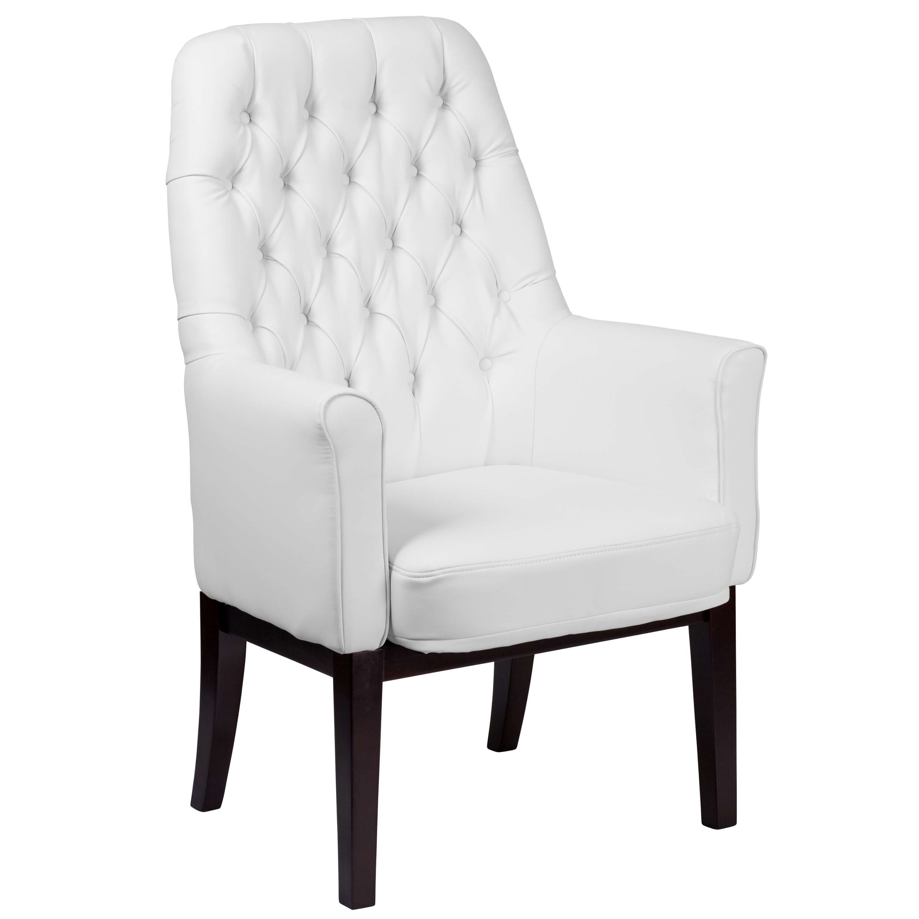 Leather reception chairs CUB BT 444 SD WH GG FLA
