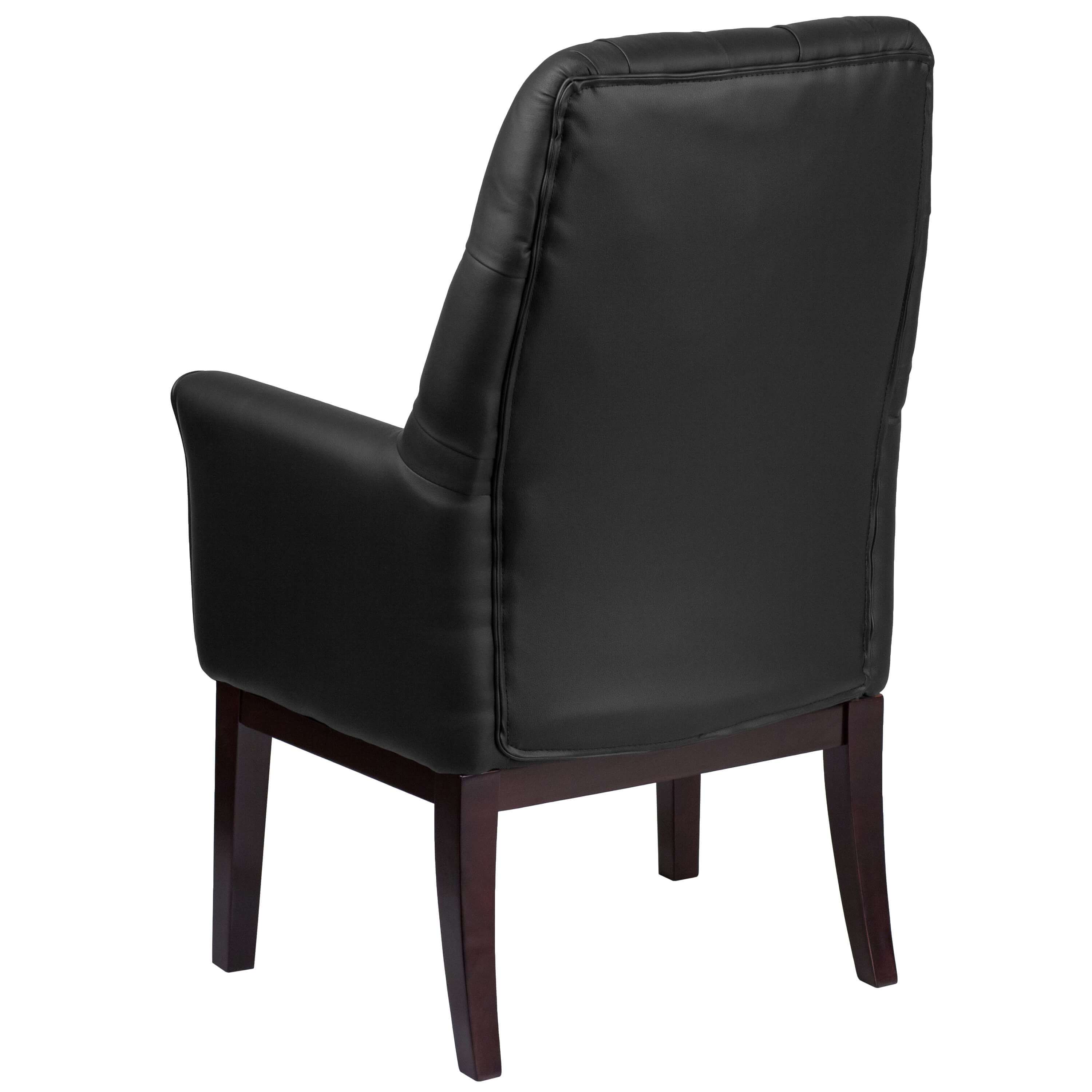 Leather reception chairs back