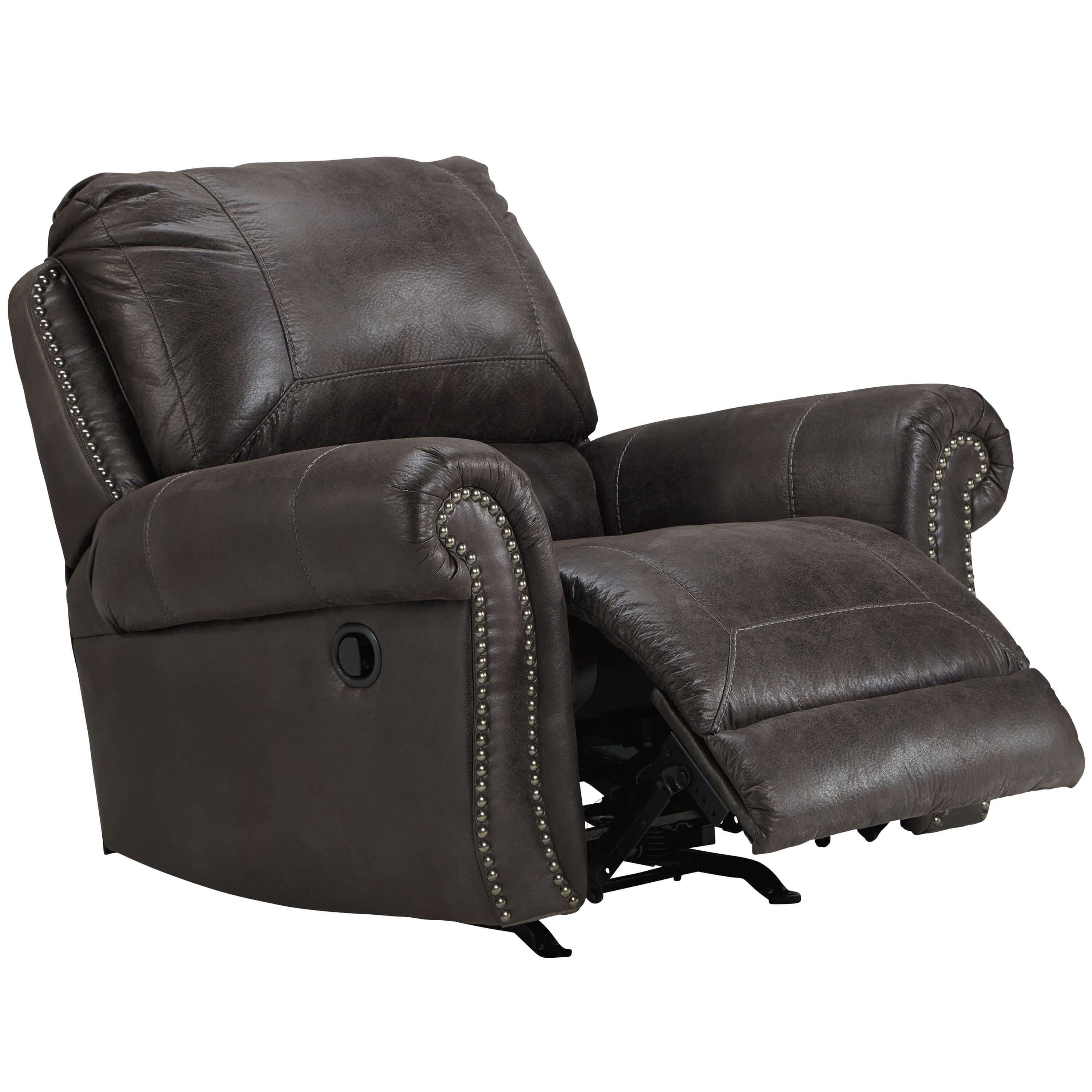 Modern Recliner Chair - Cozy Leather Rocker Recliner