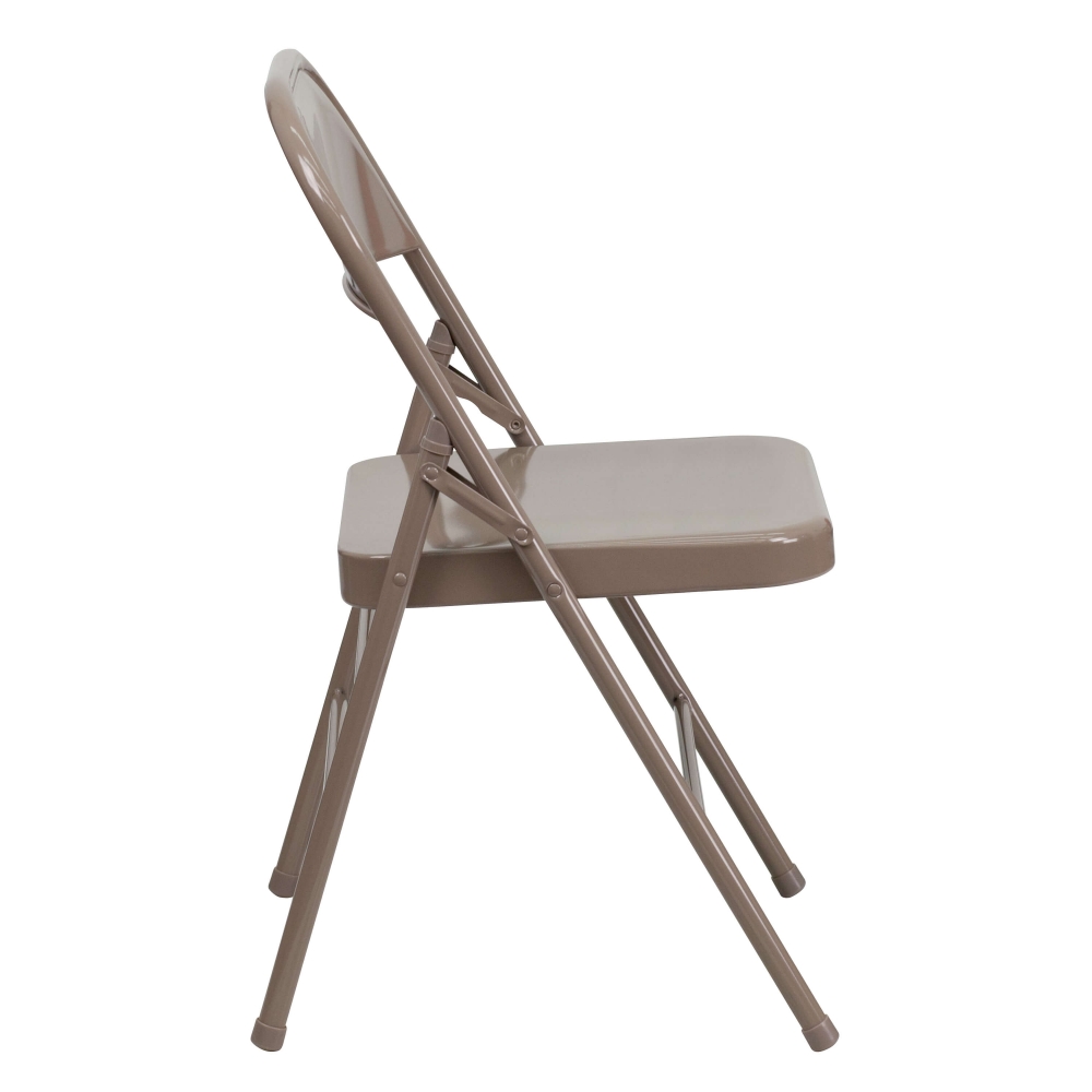 Lightweight folding chair side view