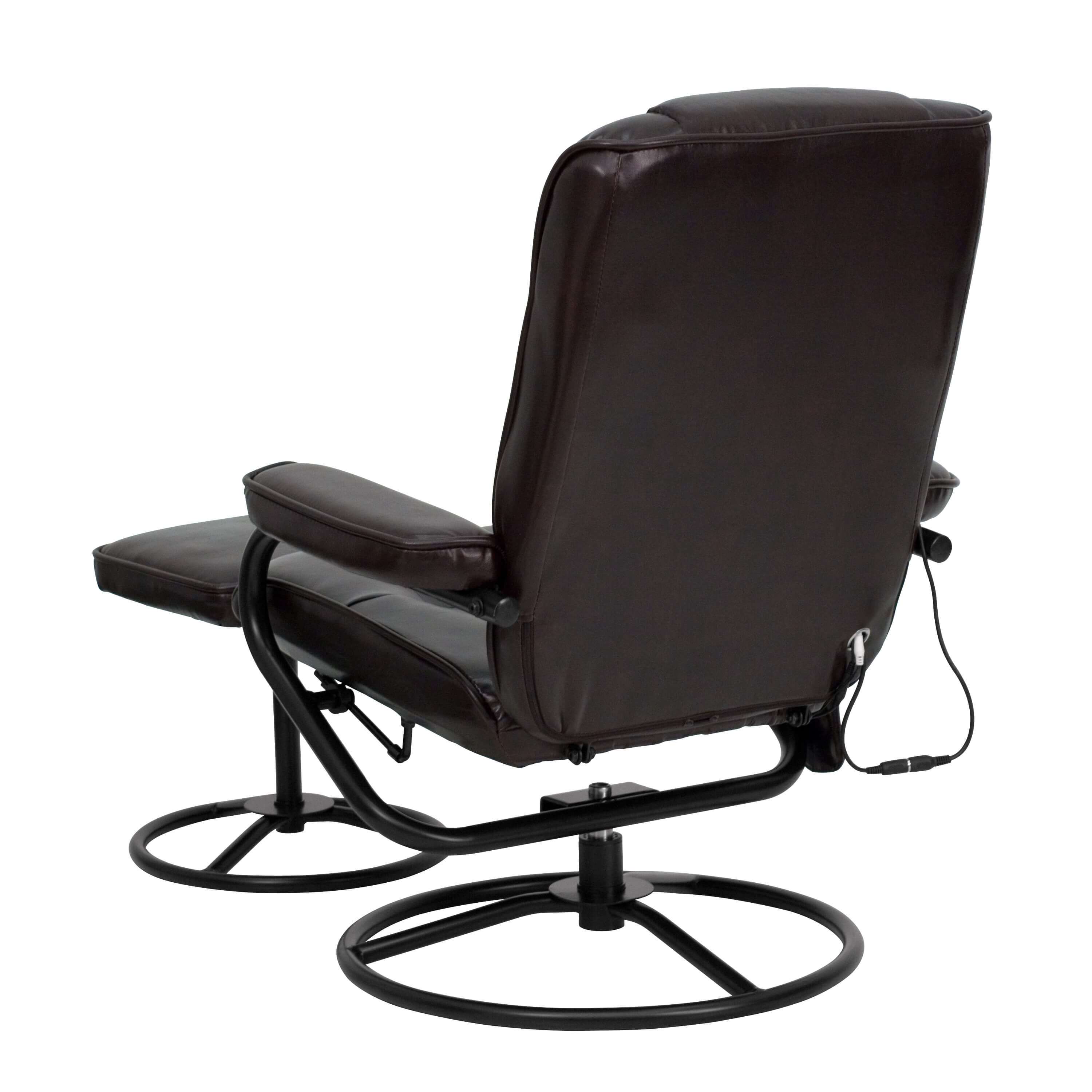 Massage chair recliner back view