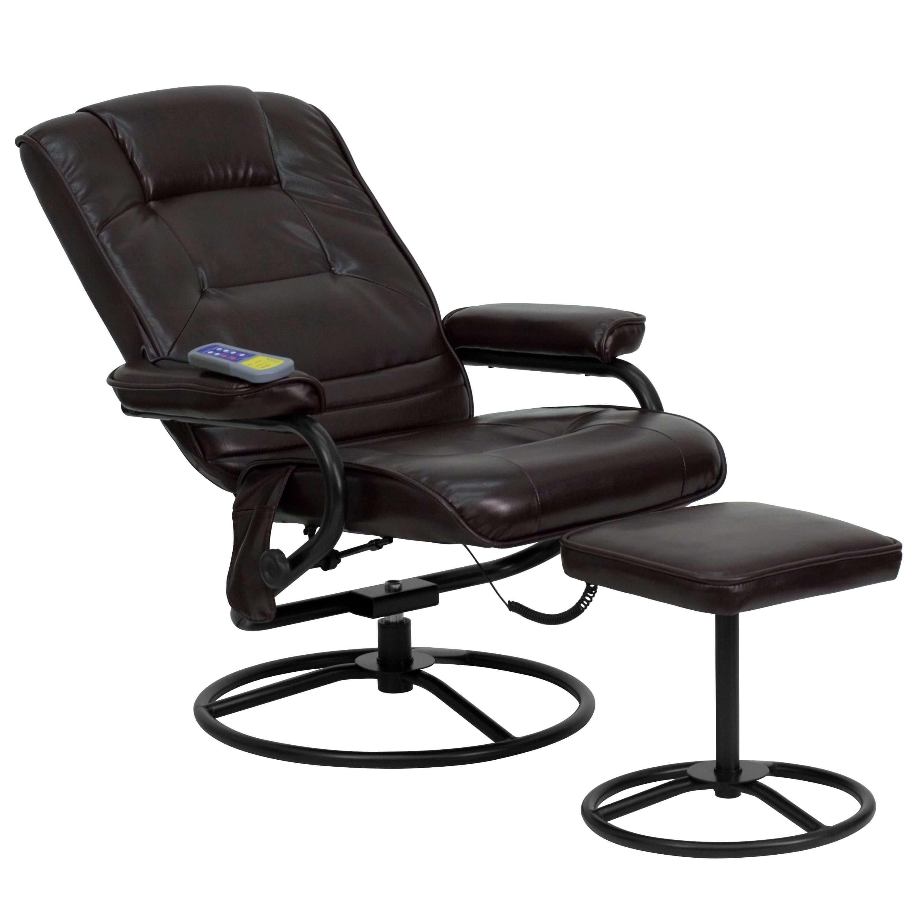 Massage chair recliner reclined view
