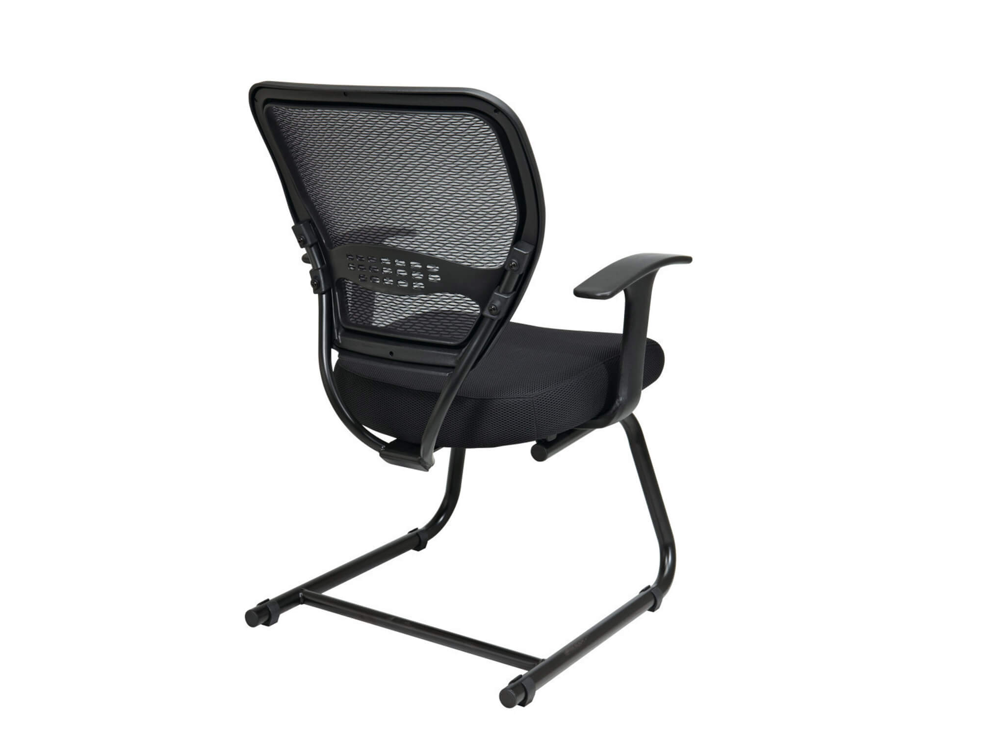 Mesh back guest chairs angle