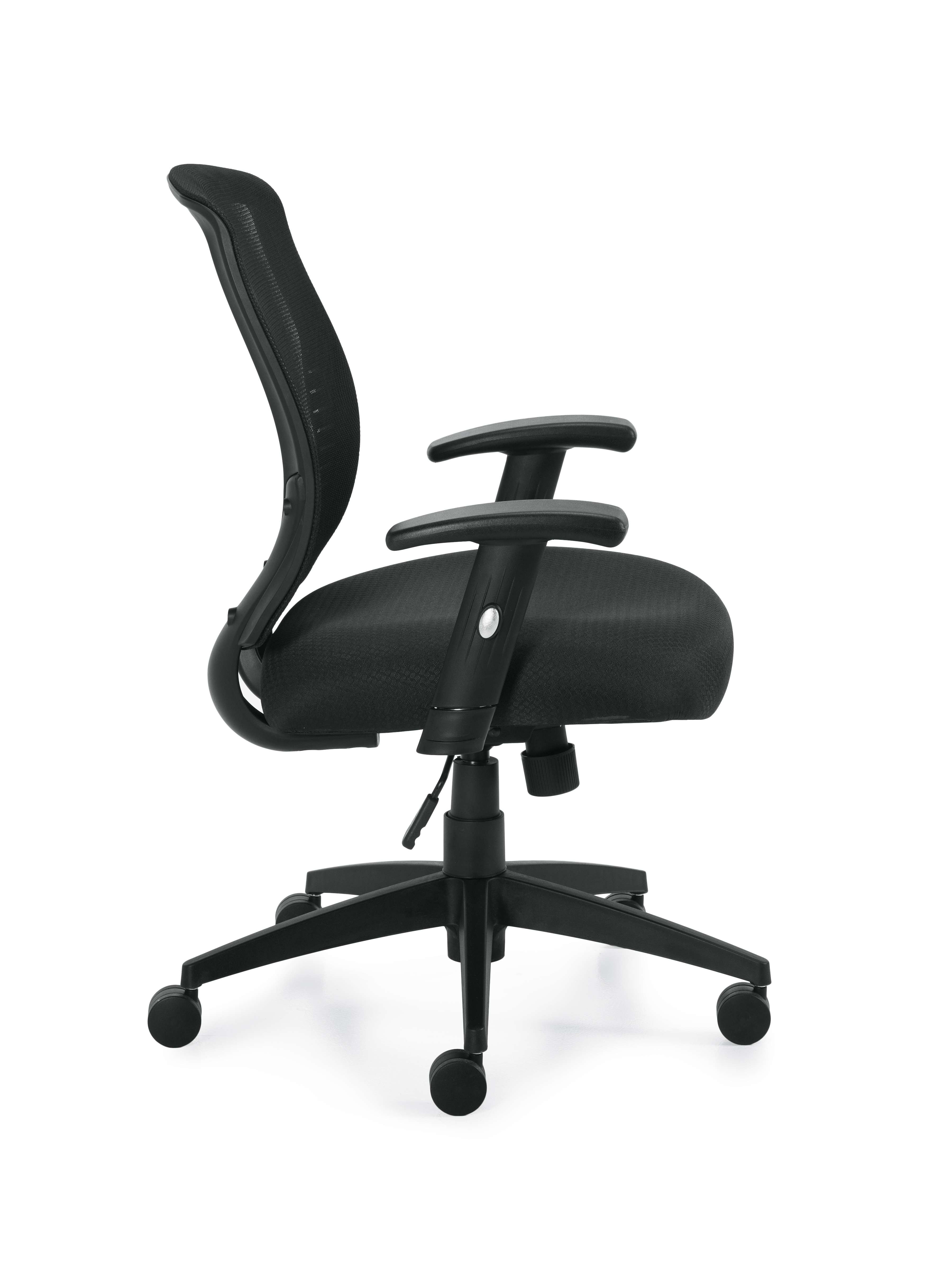 Mesh Seat Office Chair Side View 1 