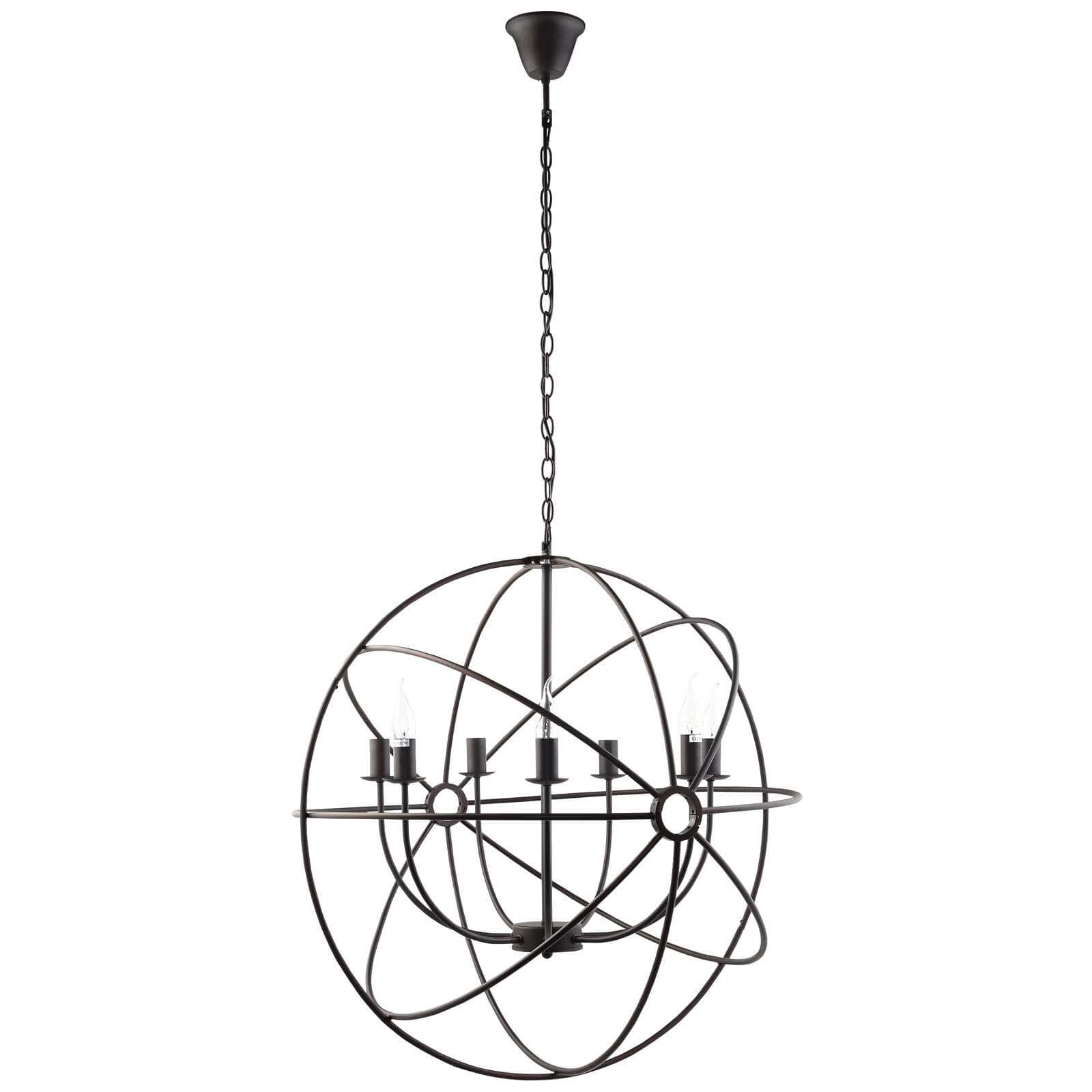 Metal pendant lights front view
