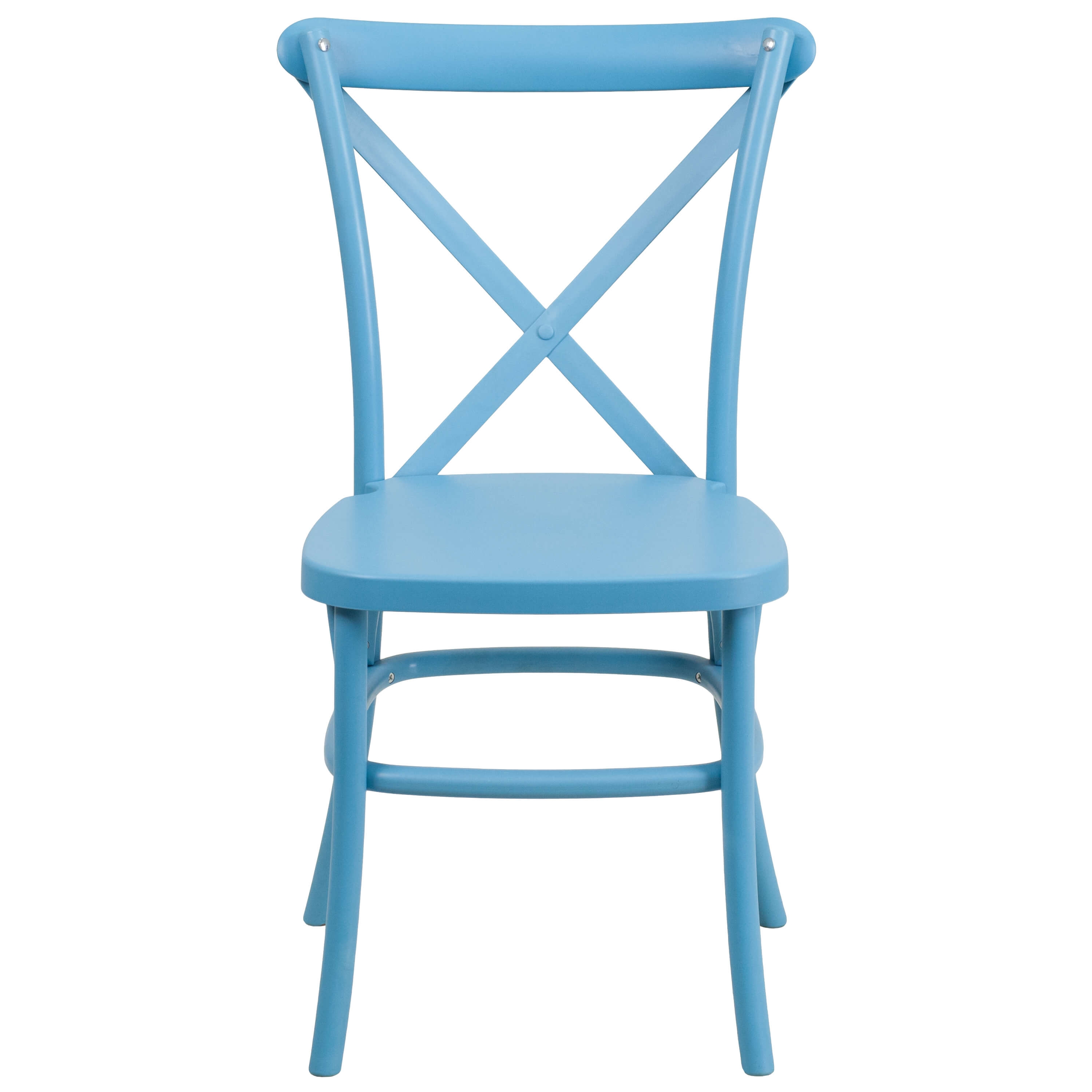 Metal restaurant chair front view
