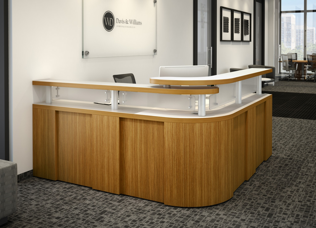 Custom Reception Desk Impress L Shaped Reception Desk