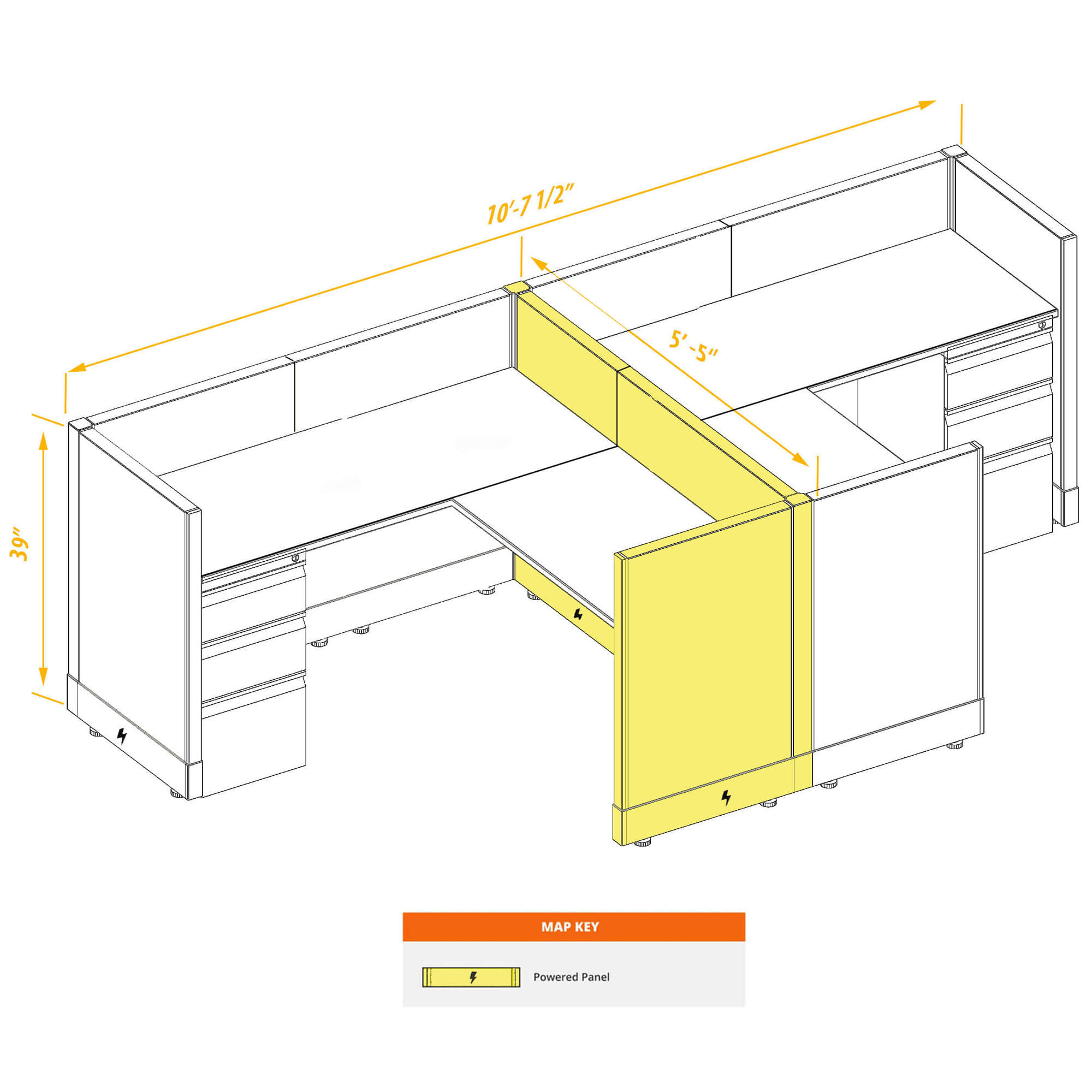 Modular furniture CUB 2a 39 P 55 PSO