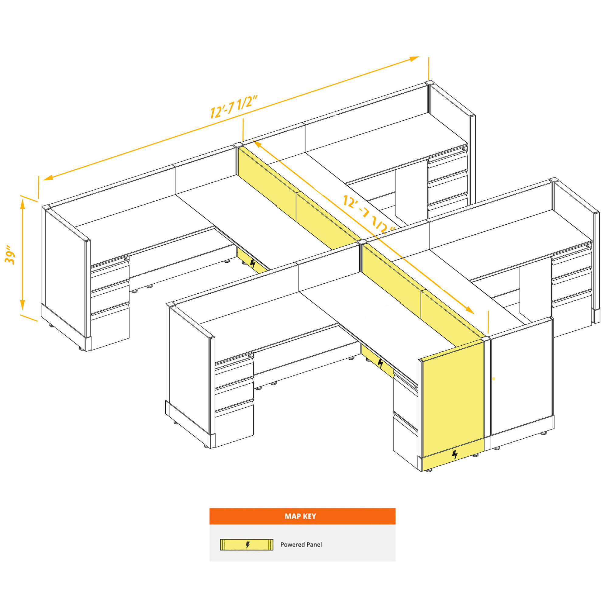 Modular furniture CUB 4 39 P 66 PSO