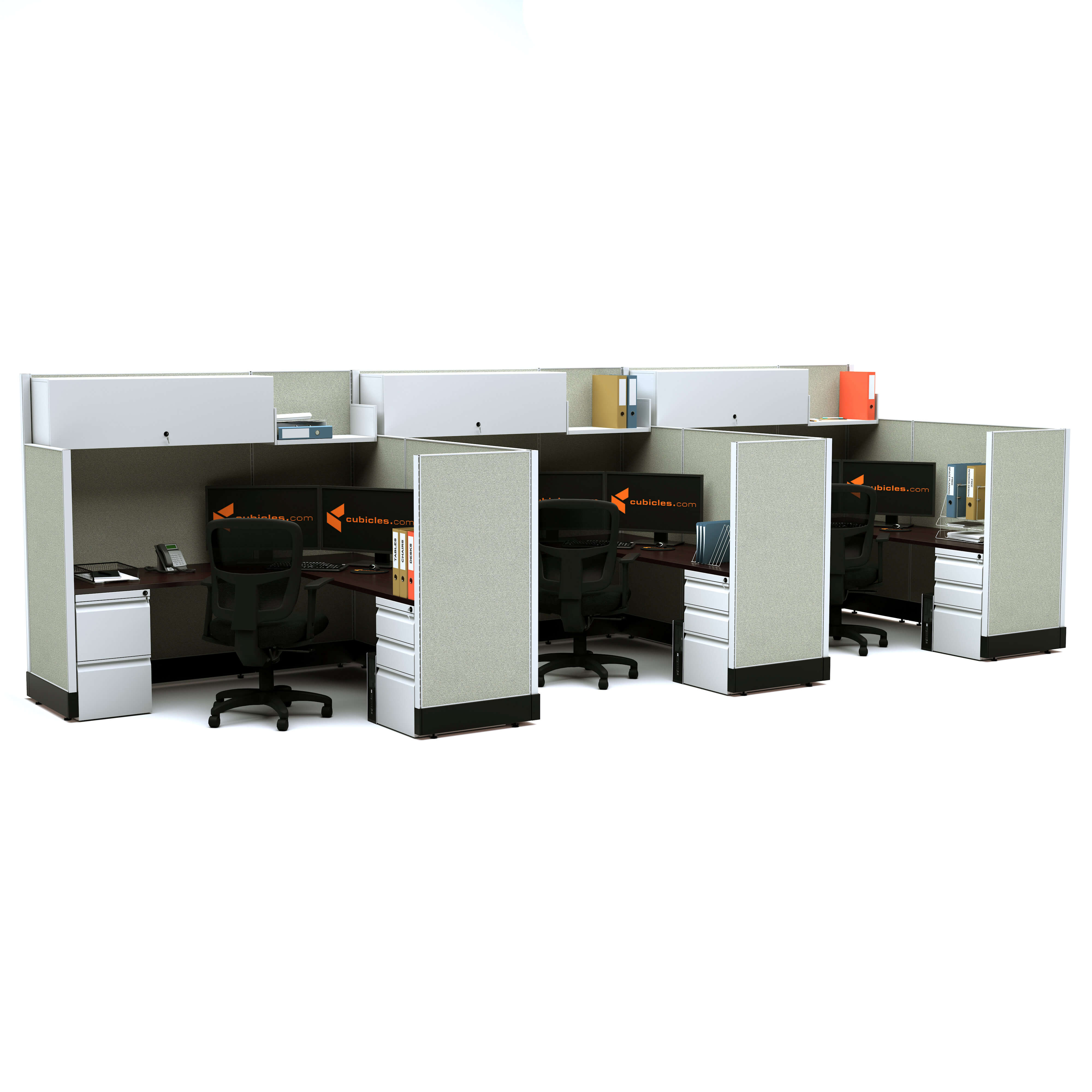 Modular office furniture modern office furniture 53 67 3pack inline powered
