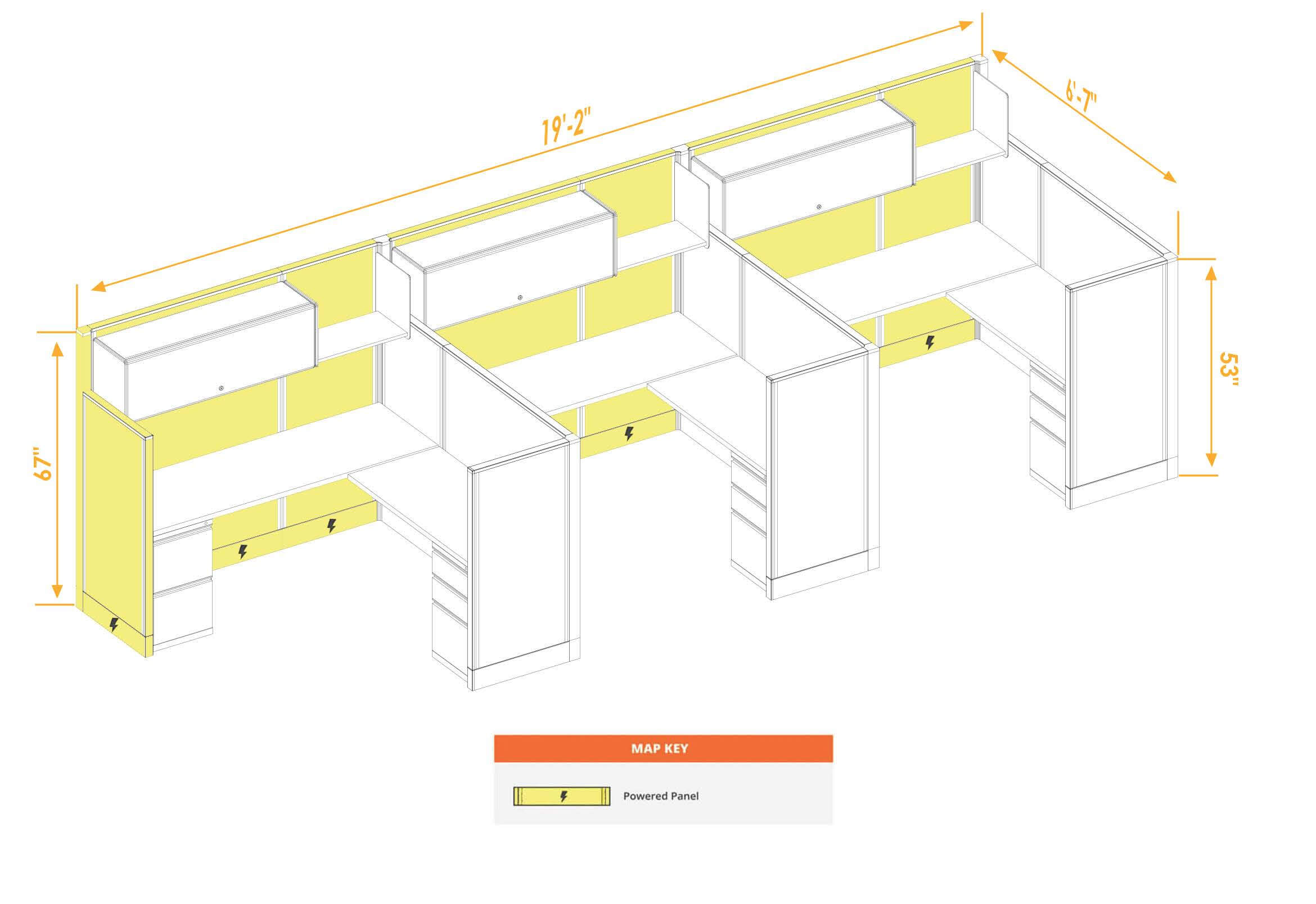 Modular furniture CUB 3 53 67 P 66 PSO2