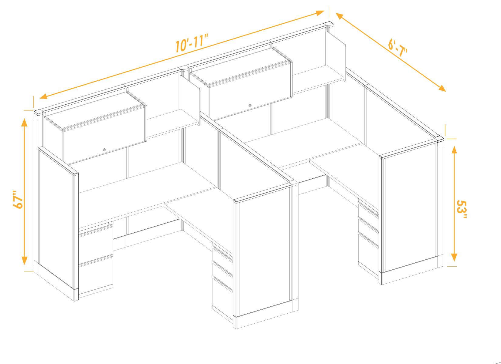 Office workstations CUB 2 53 67 56 PSO2