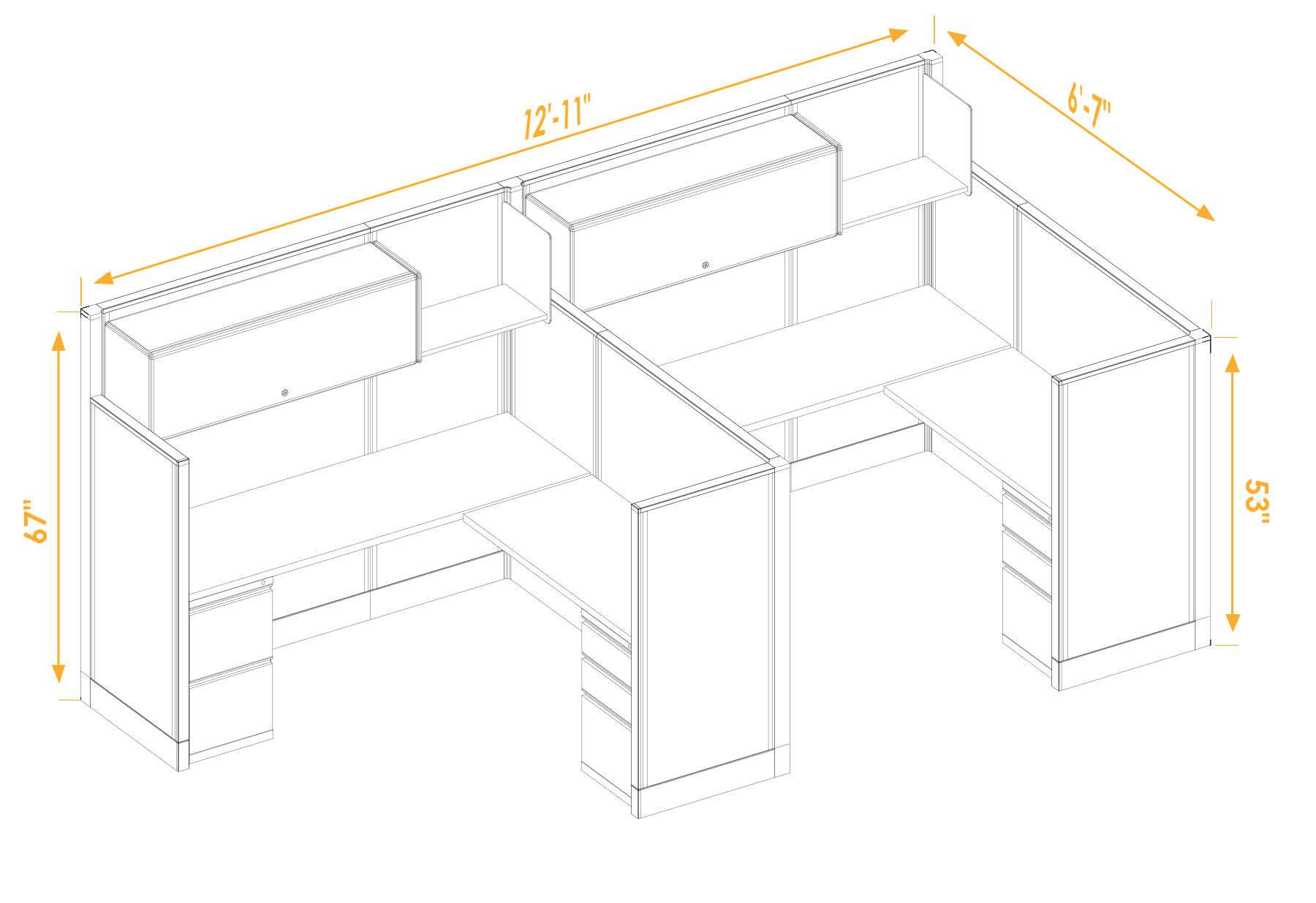 Office workstations CUB 2 53 67 66 PSO2