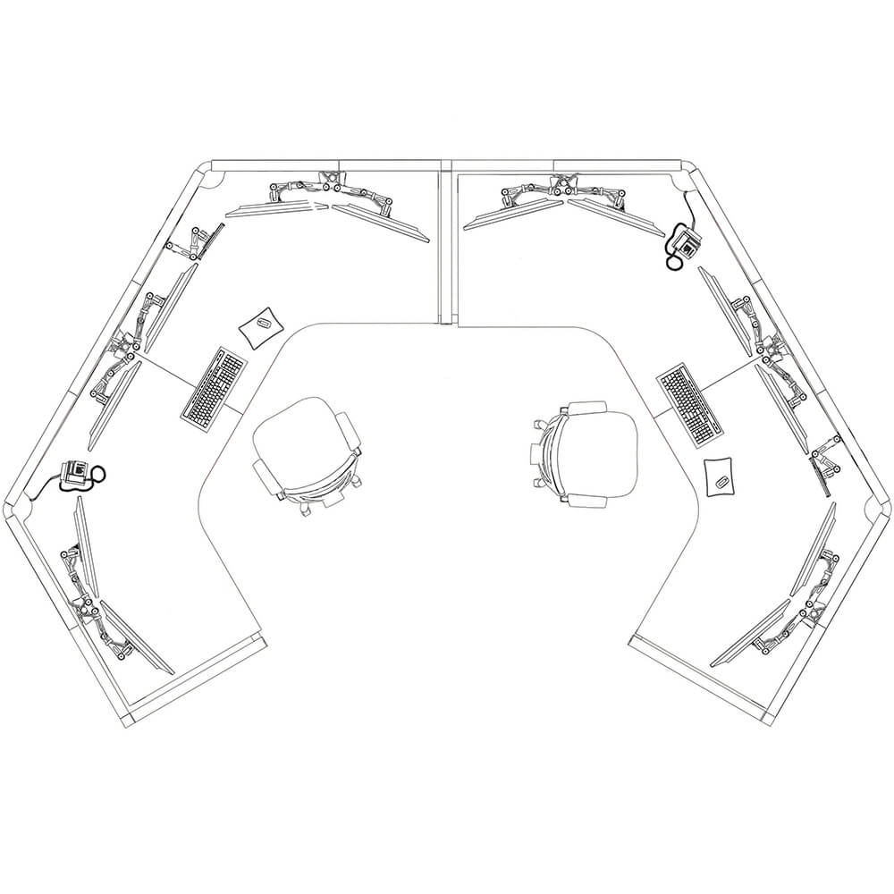 O2 120 excel control room console static 2pack