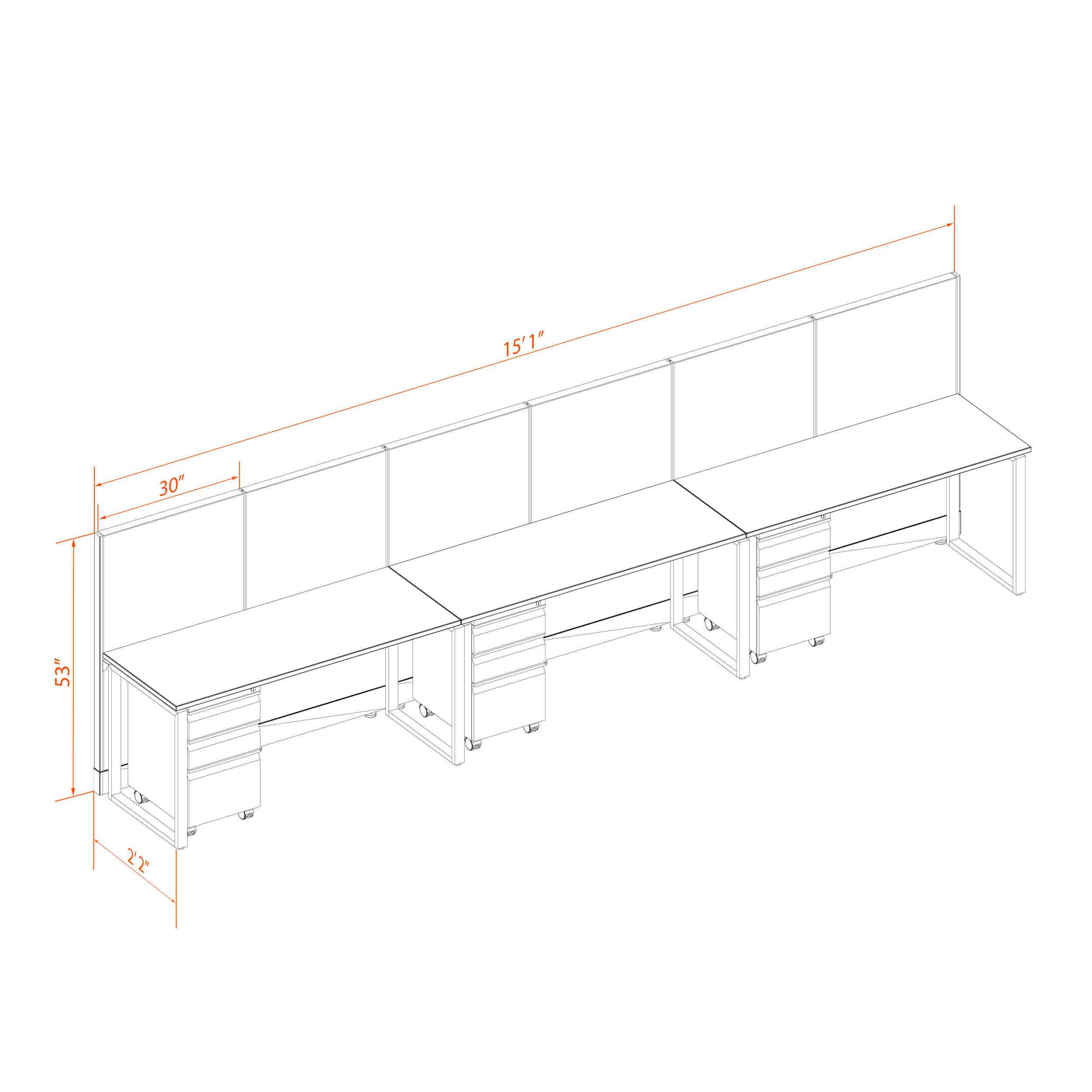 Office benching systems 52 3 53