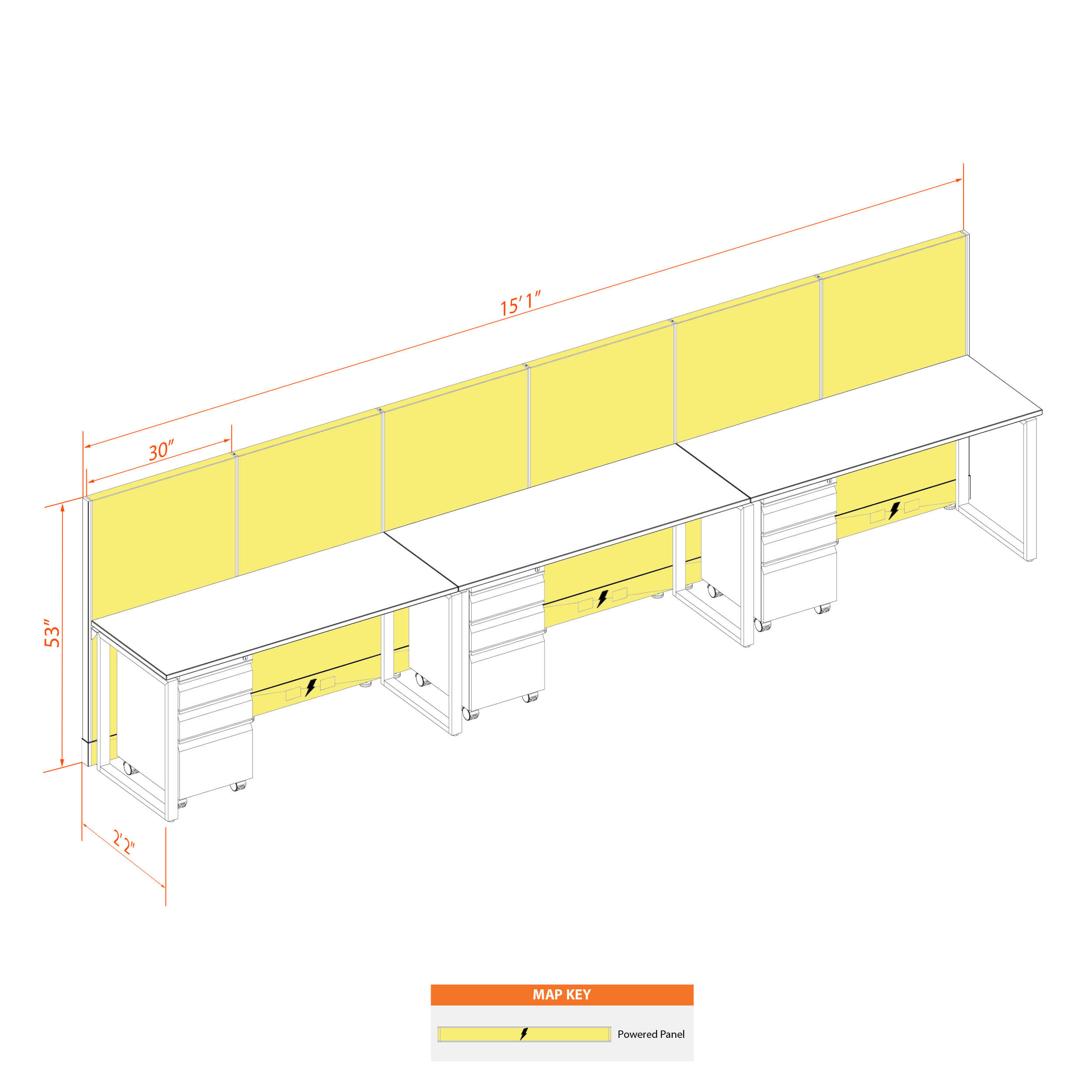 Office benching systems 52 3 53p