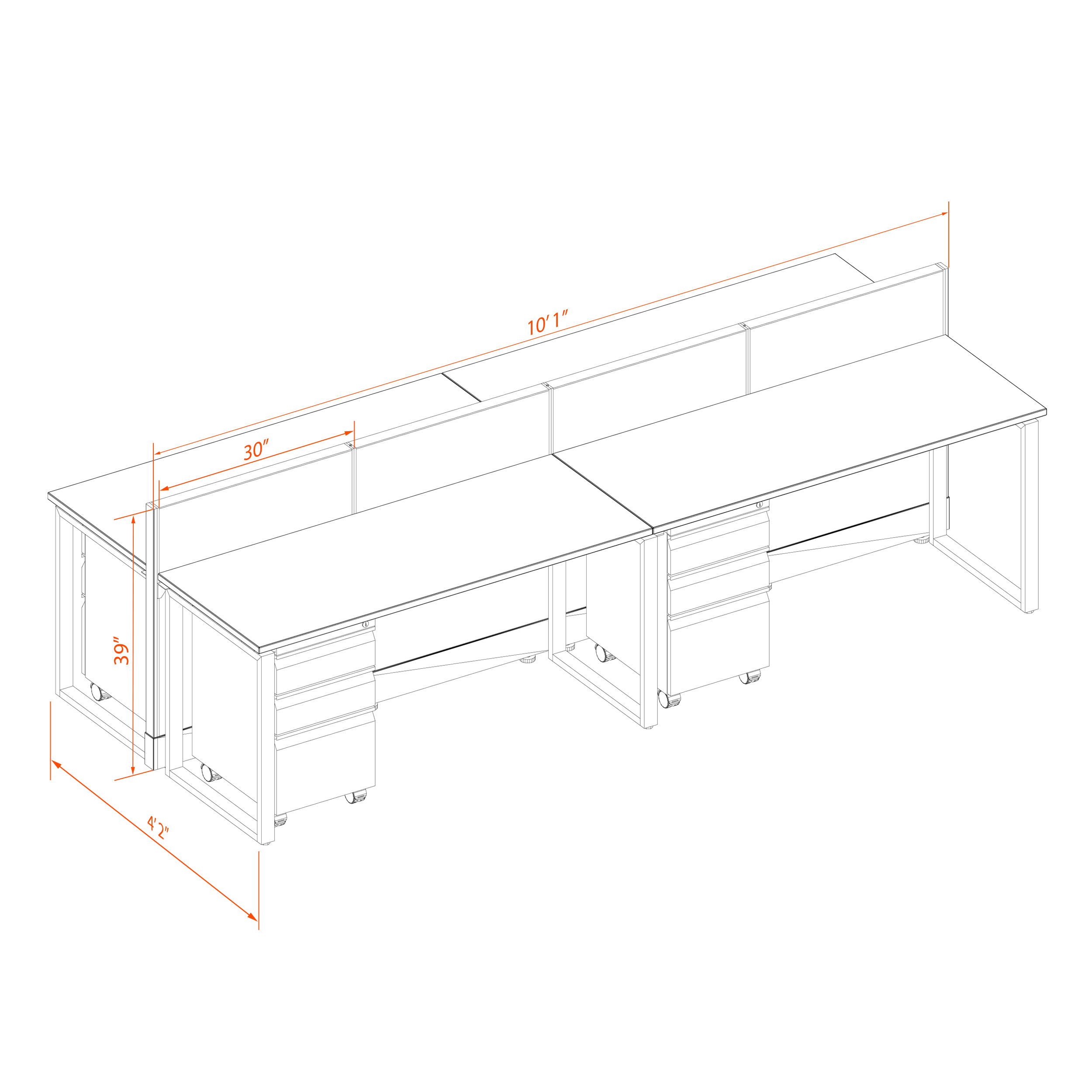 Office benching systems 52 4 39p