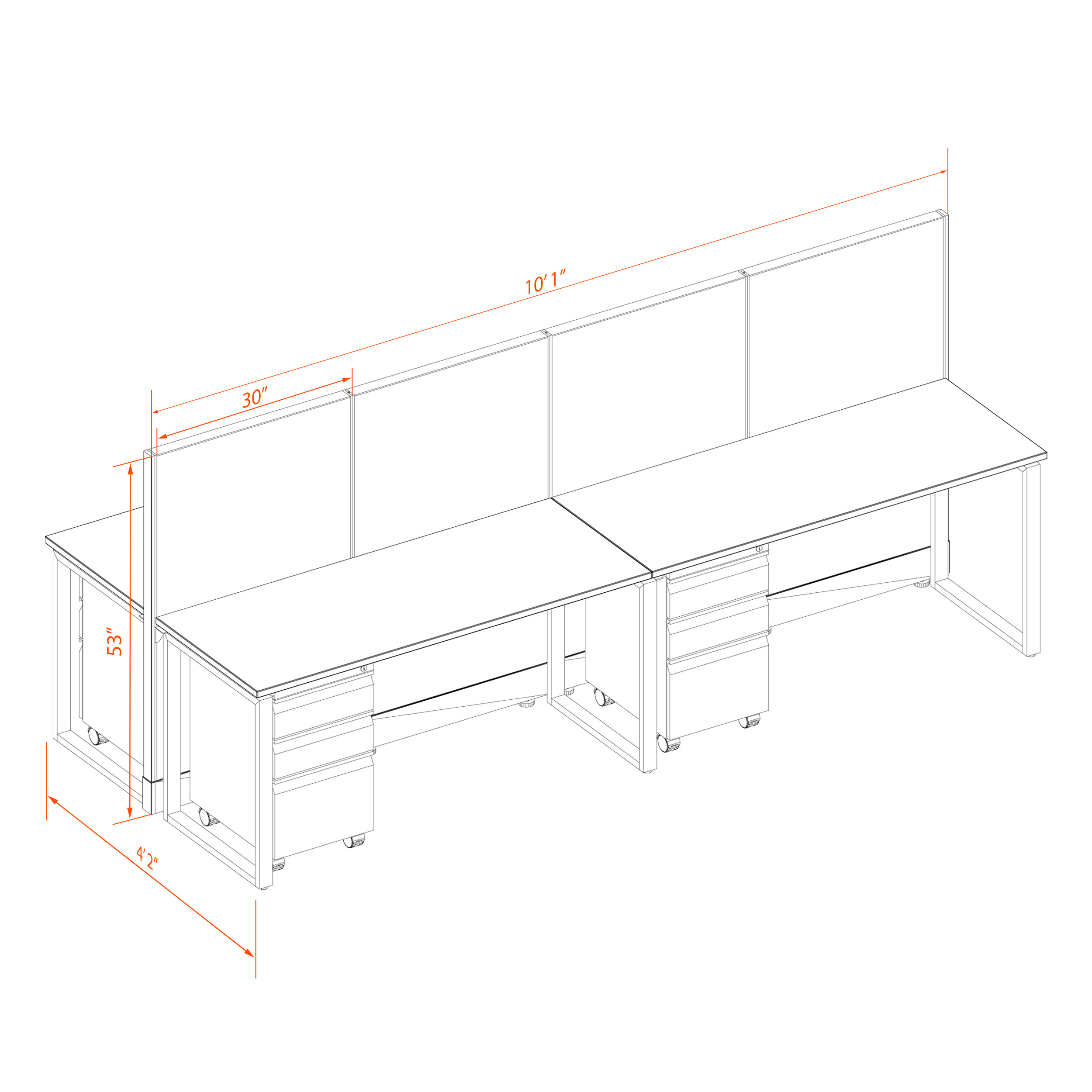 Office benching systems 52 4 53p